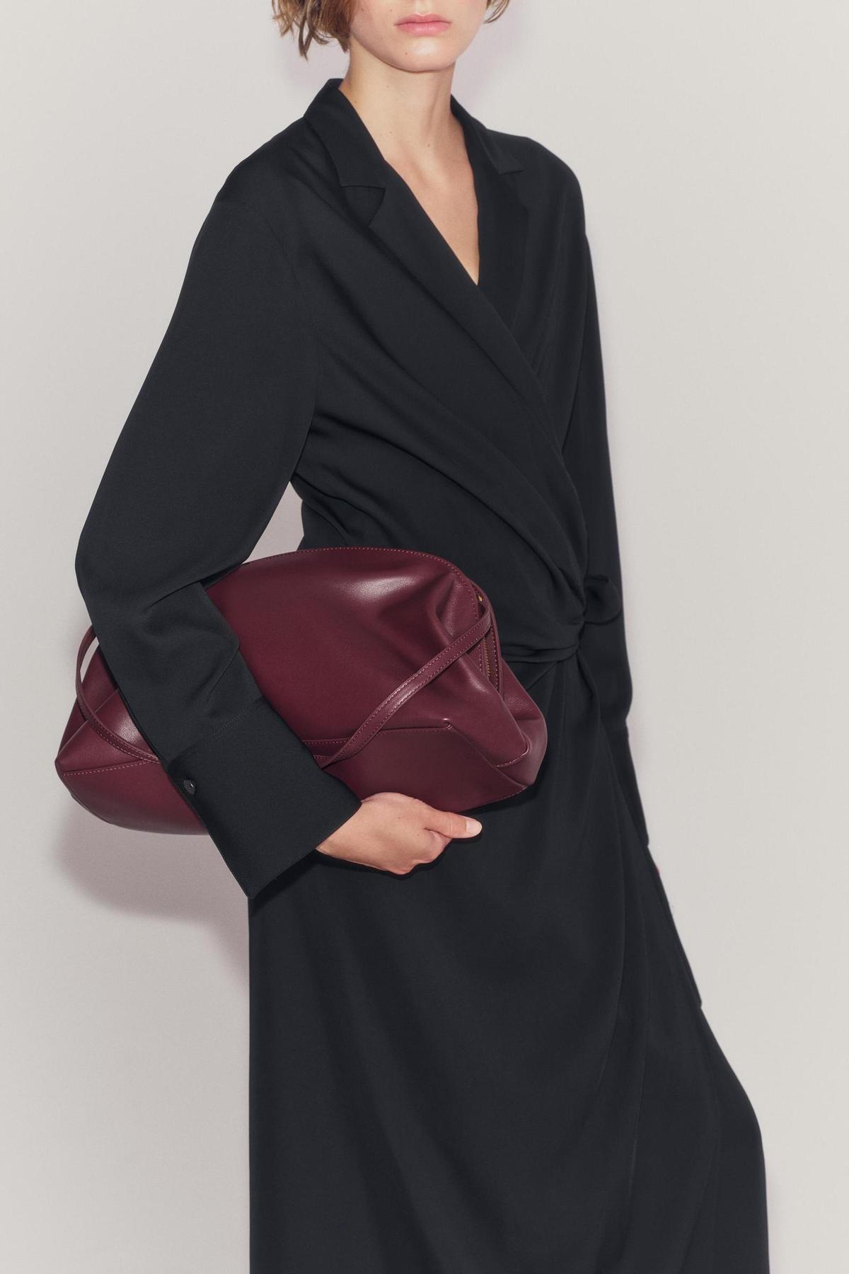 Sac en cuir bordeaux