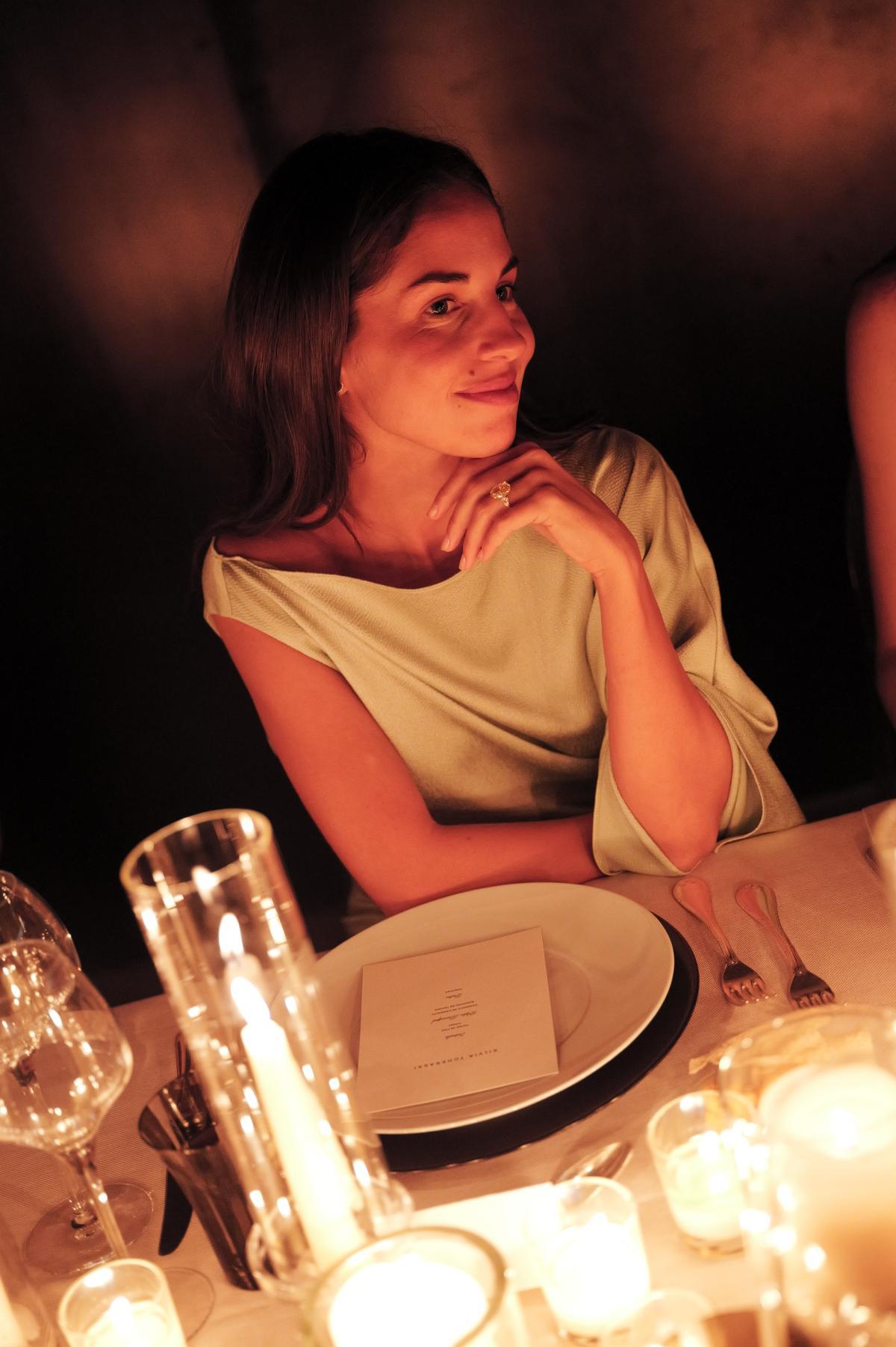 Carmen Montero Mundt au dîner organisé par Silvia Tcherassi