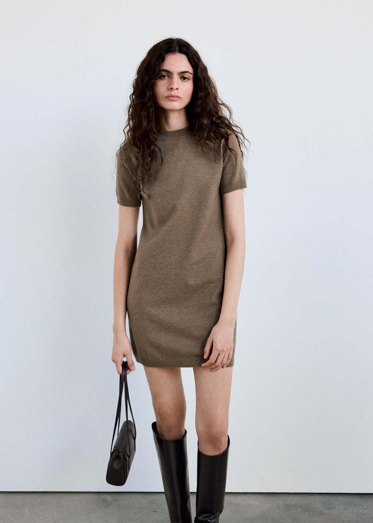 Robe courte en maille