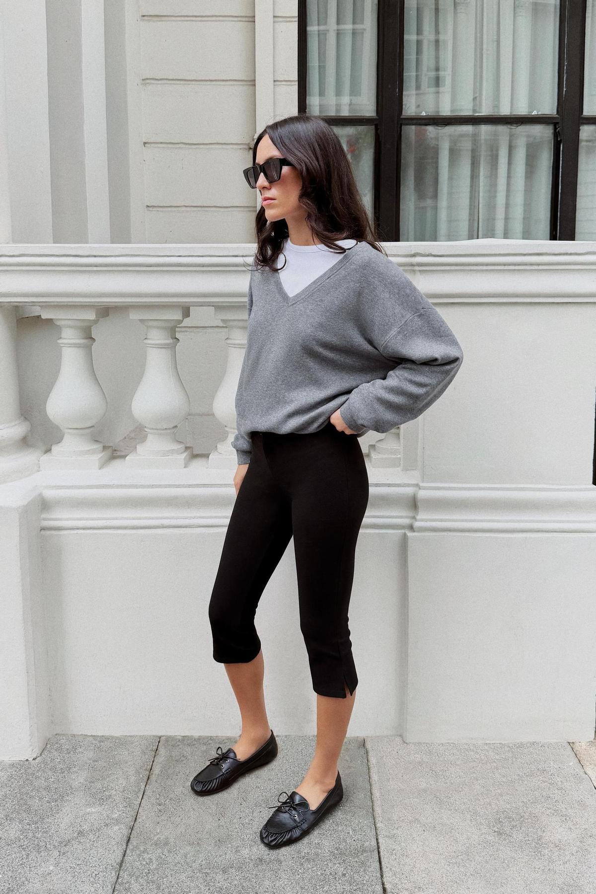 Pantalon capri noir