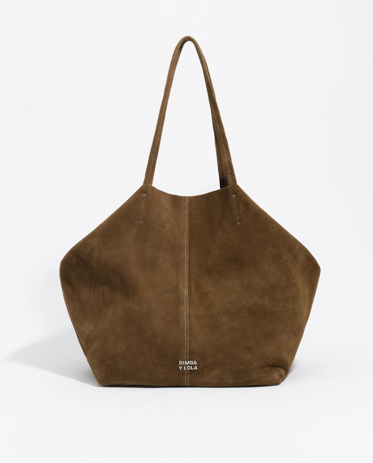 Sac cabas en croûte de cuir