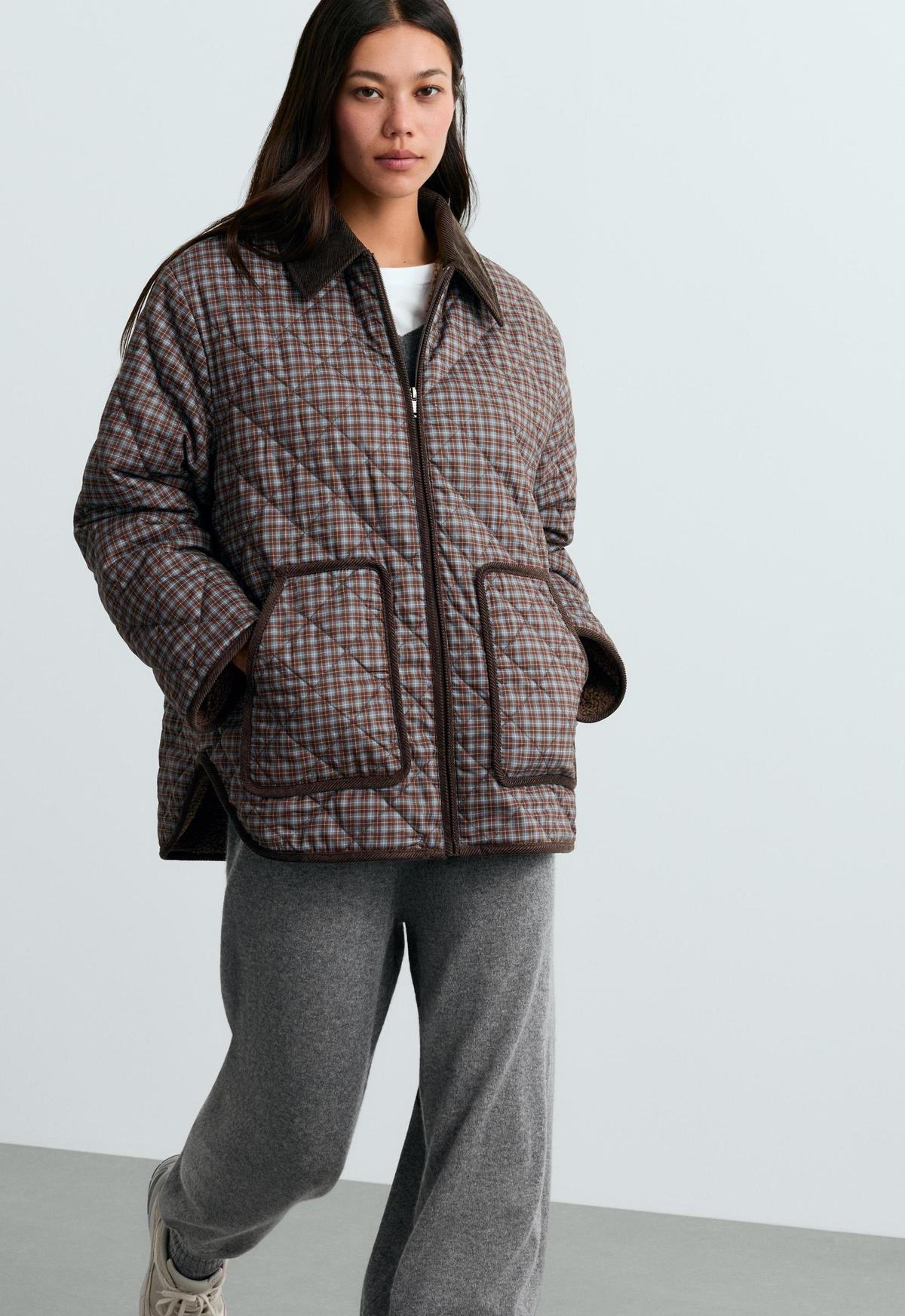 Veste matelassée à carreaux