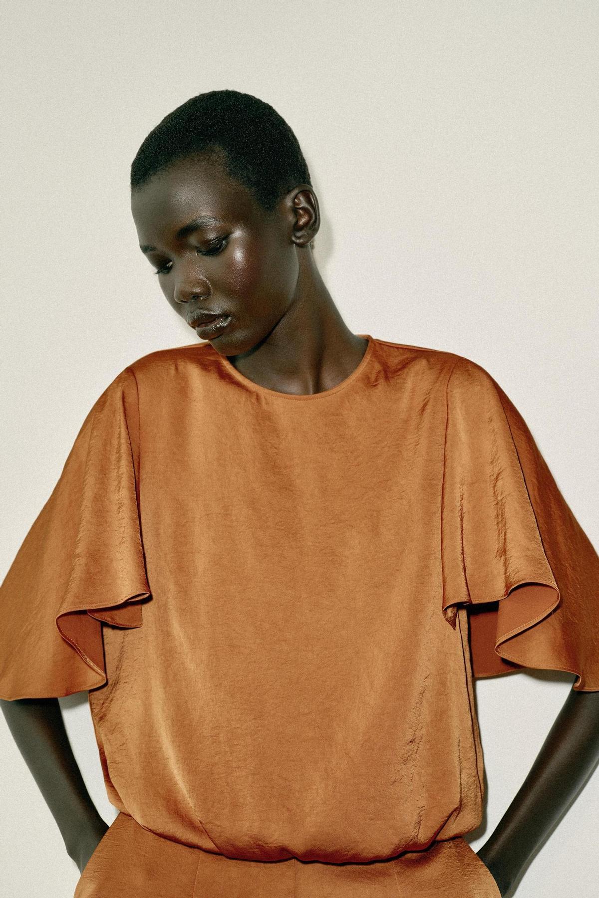 Chemise fluide en satin