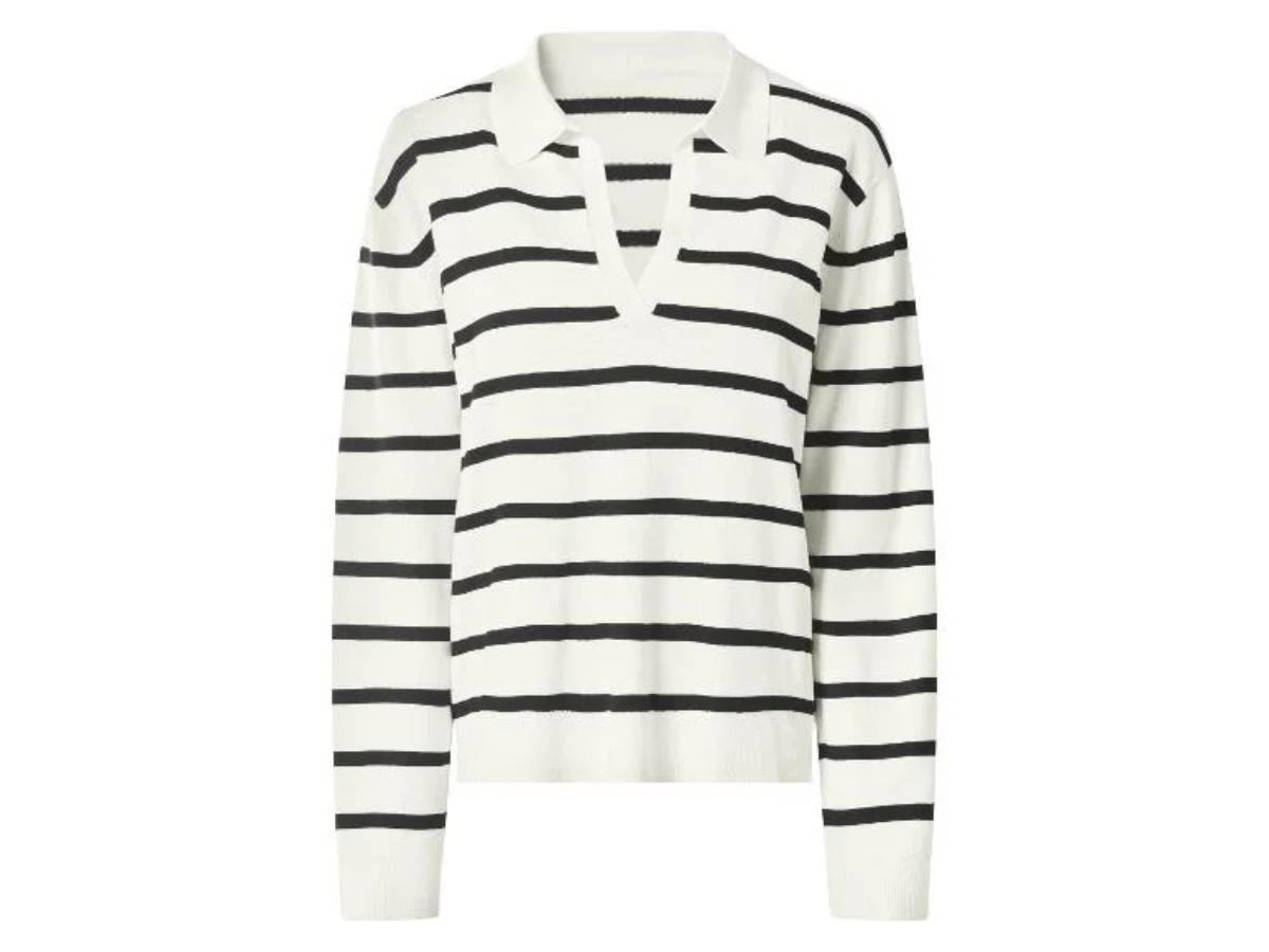 Pull marinière en maille fine à rayures
