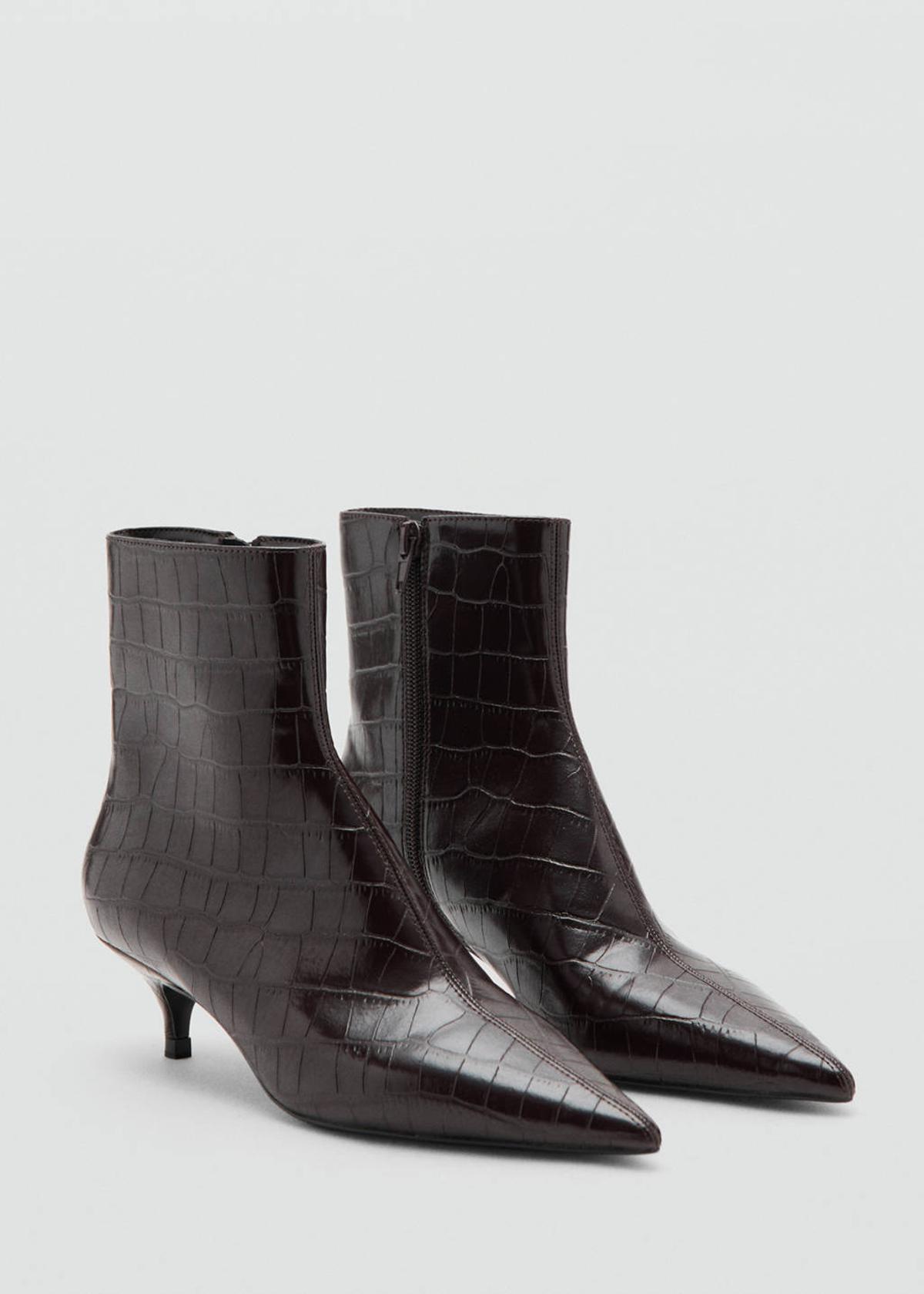 Bottines bordeaux à petit talon