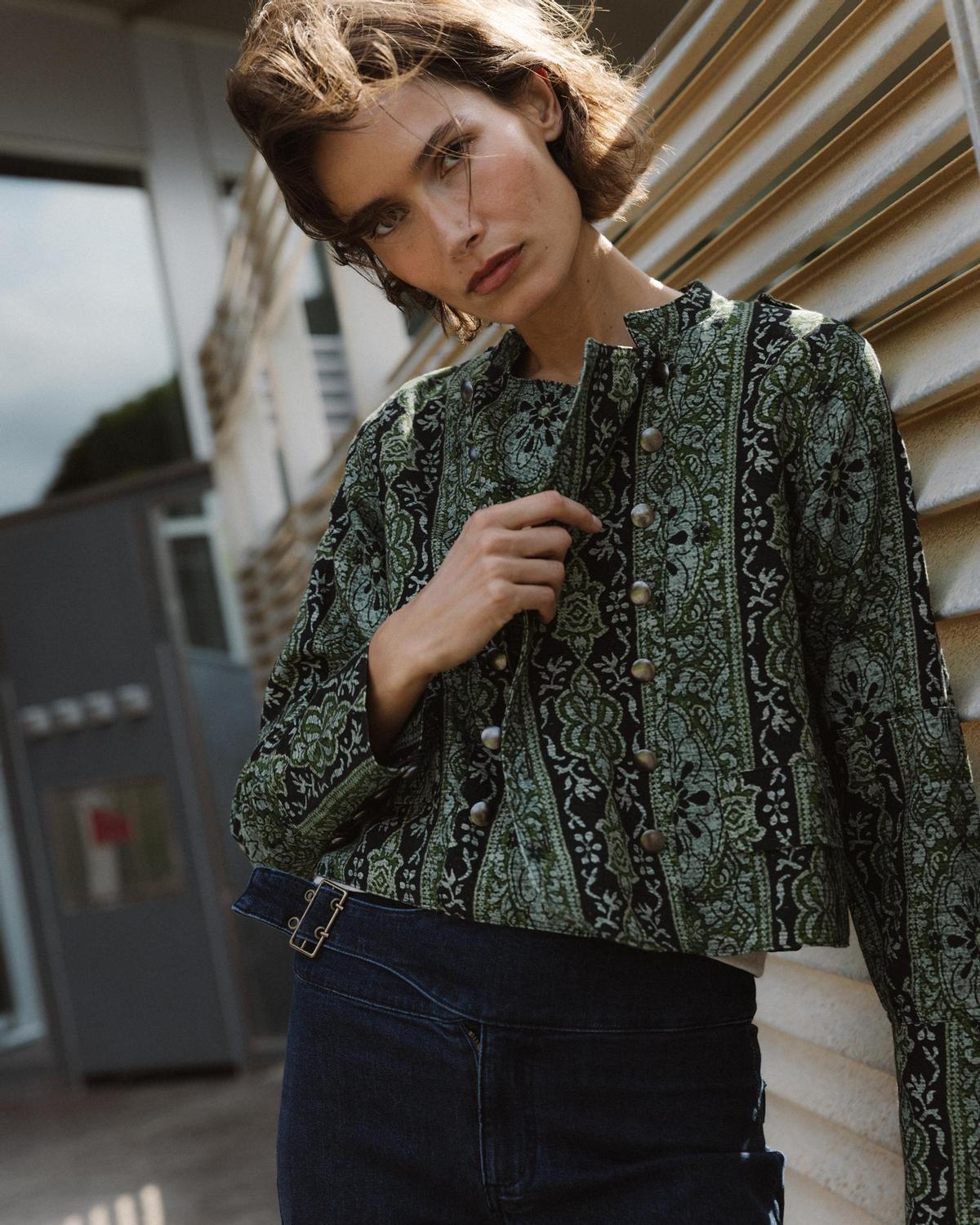Veste courte imprimée