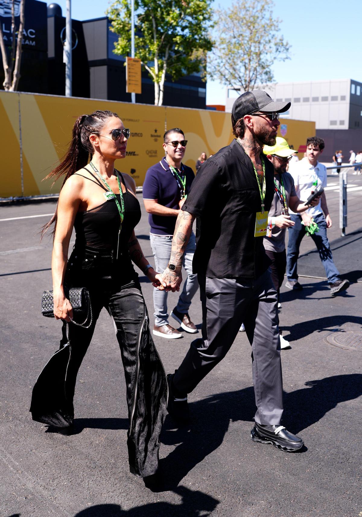 Pilar Rubio et Sergio Ramos en Formule 1
