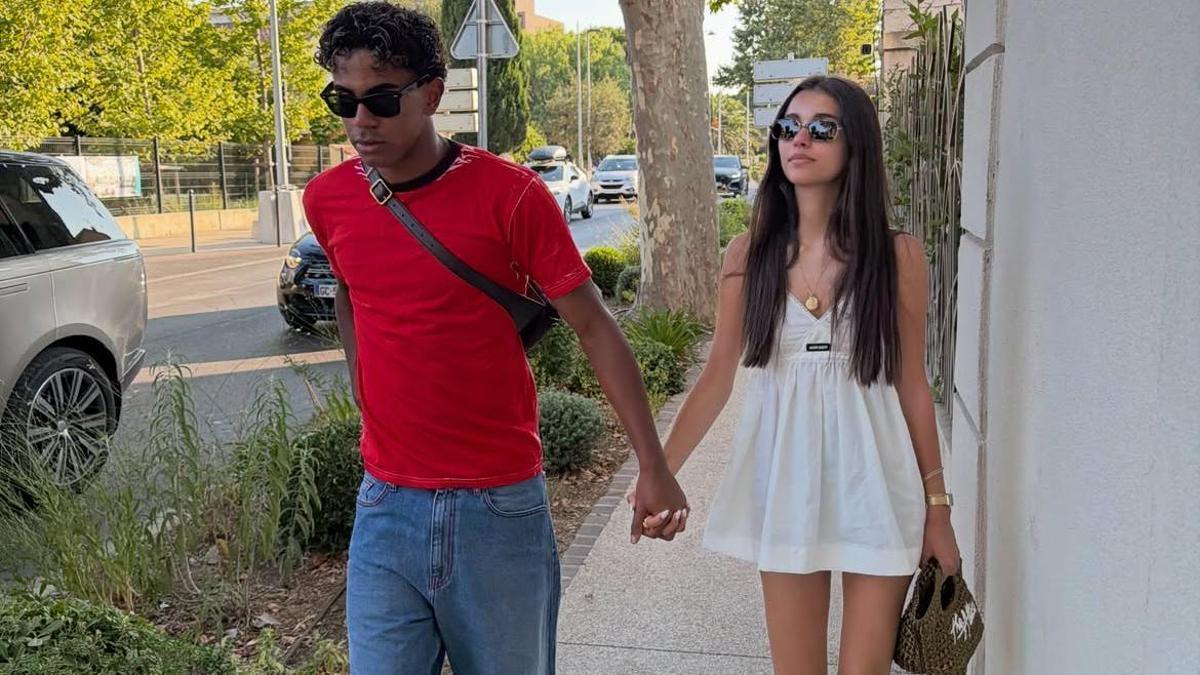 Lamine Yamal y su novia Inés García