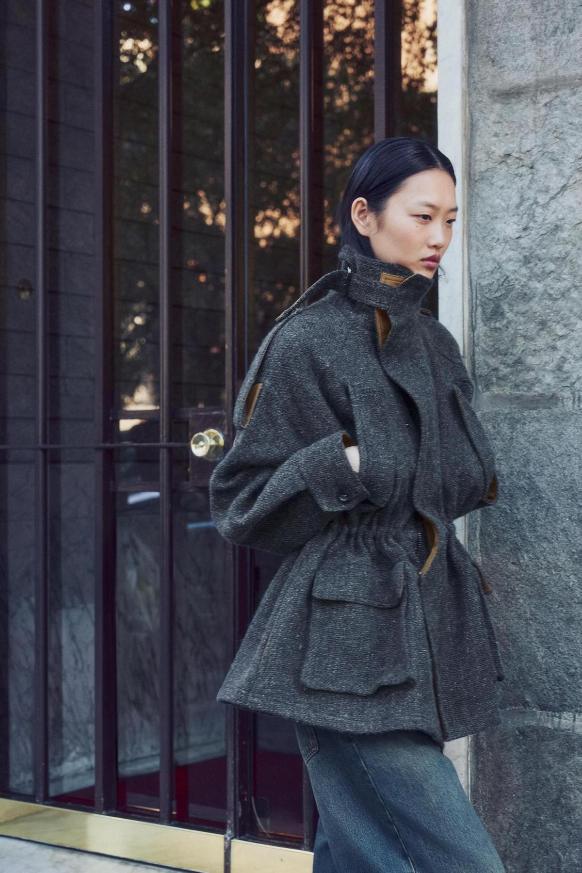 Veste combinée avec de la laine