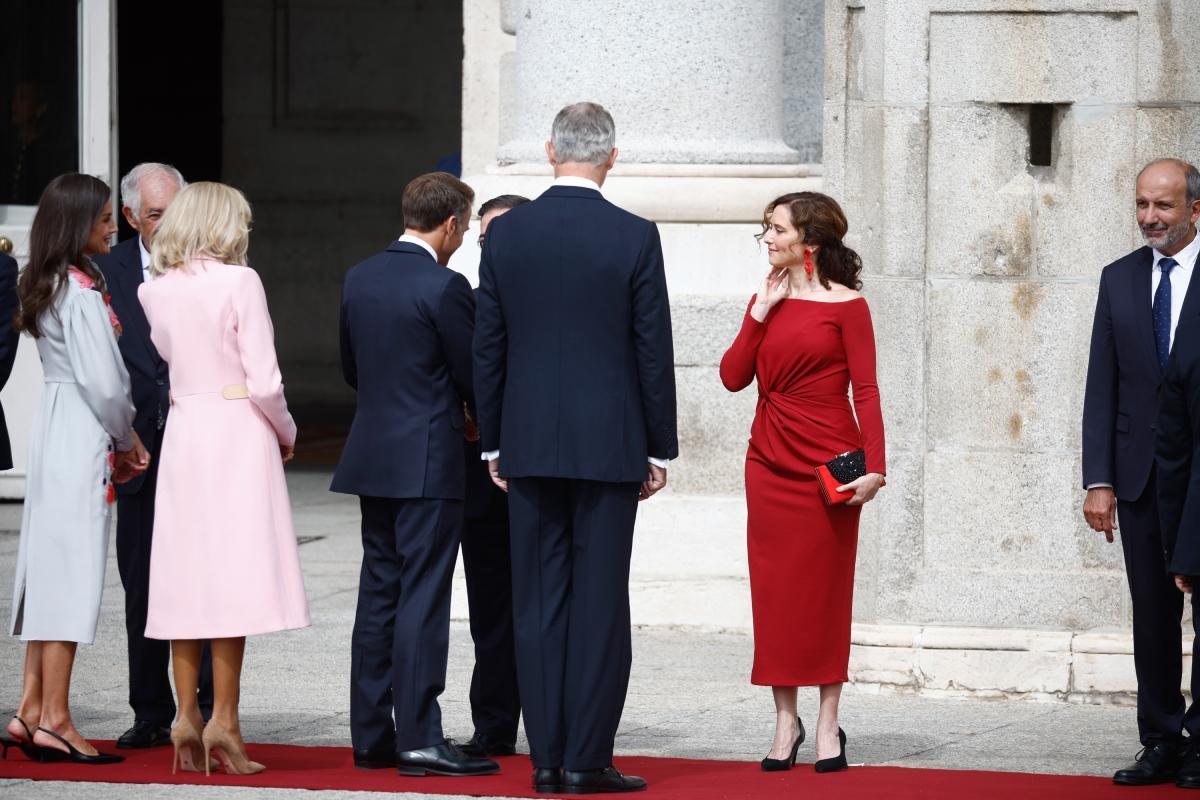 Isabel Díaz Ayuso à la réception Macron