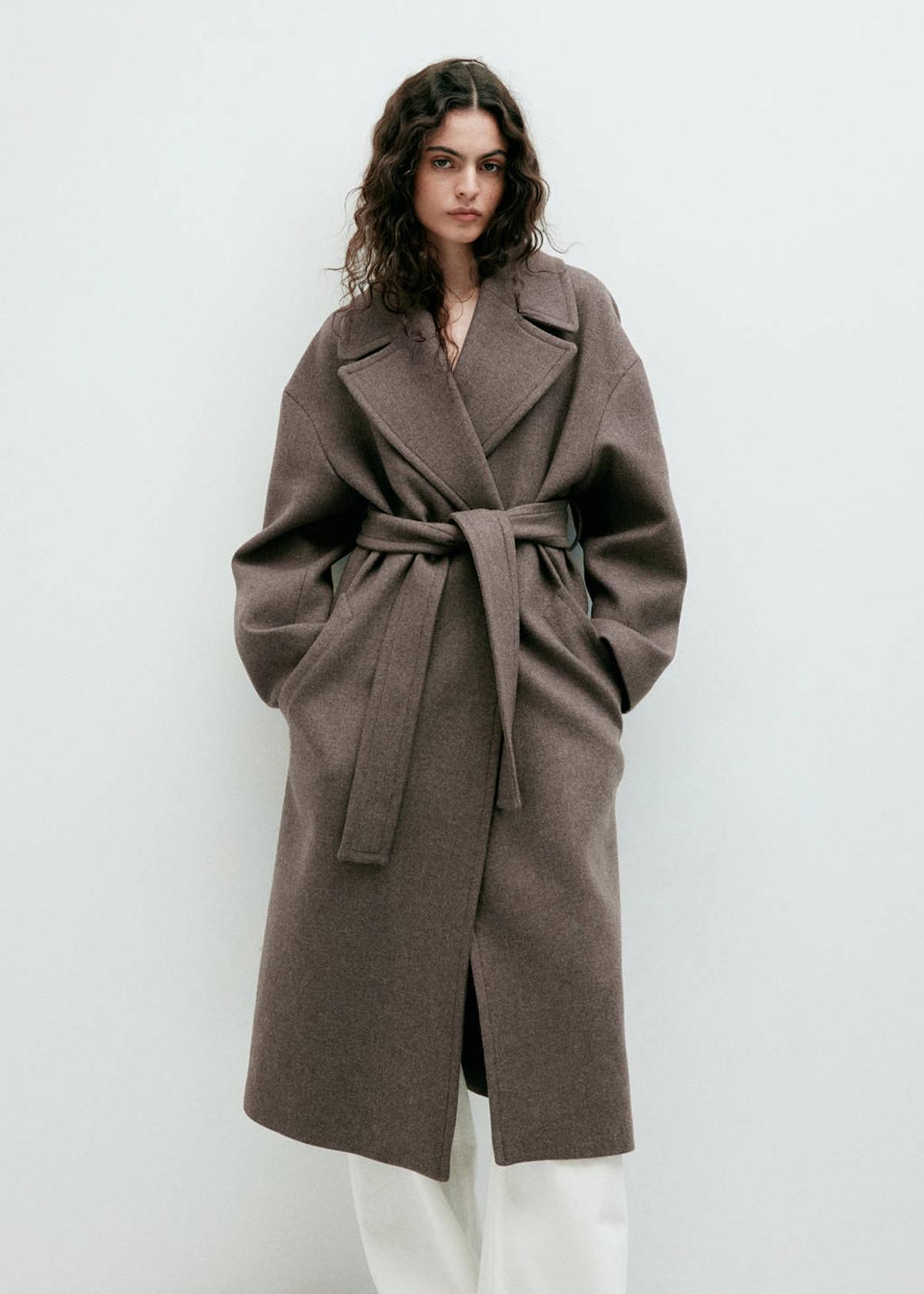 Manteau en laine Manteco avec ceinture