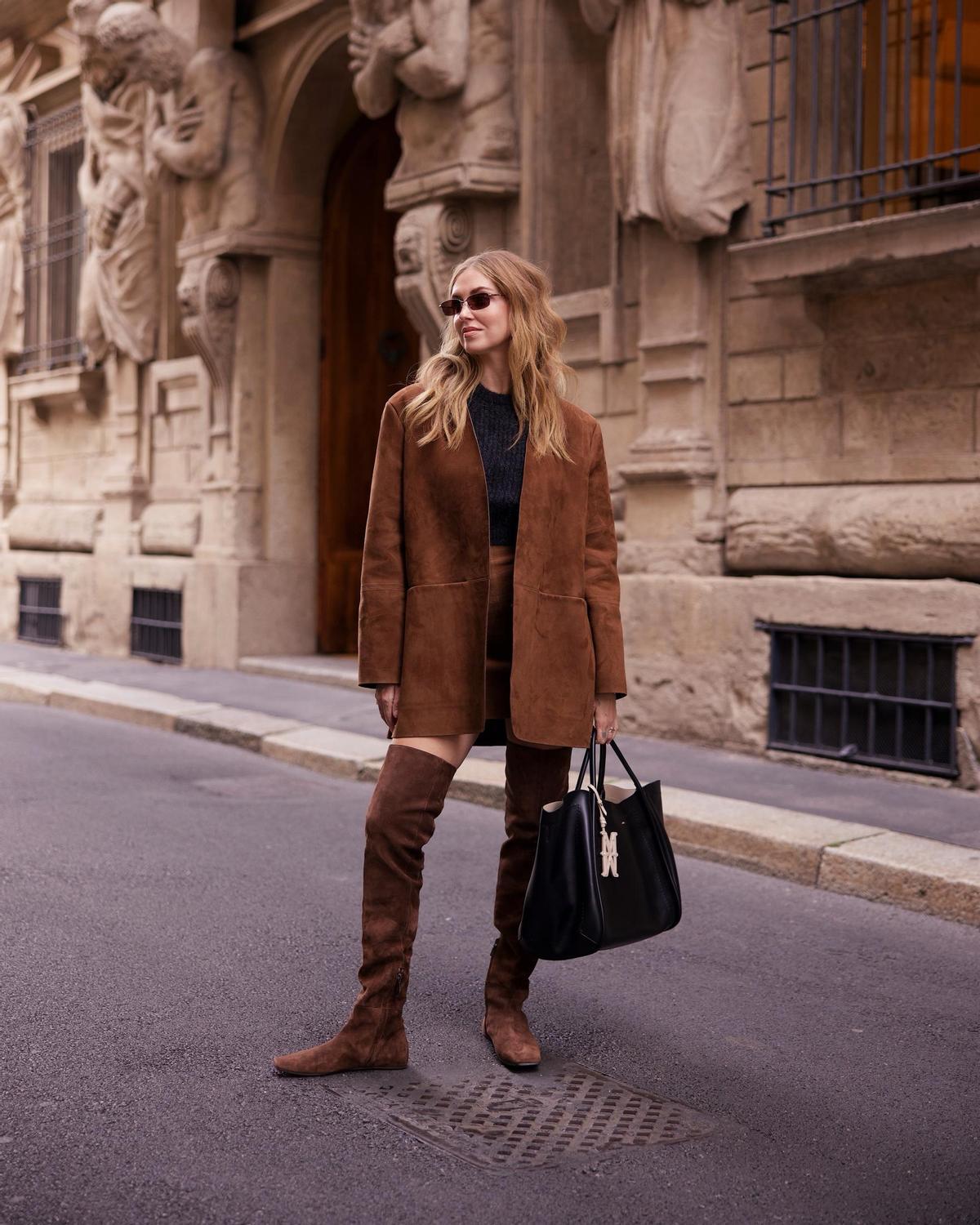 Look avec des bottes marron