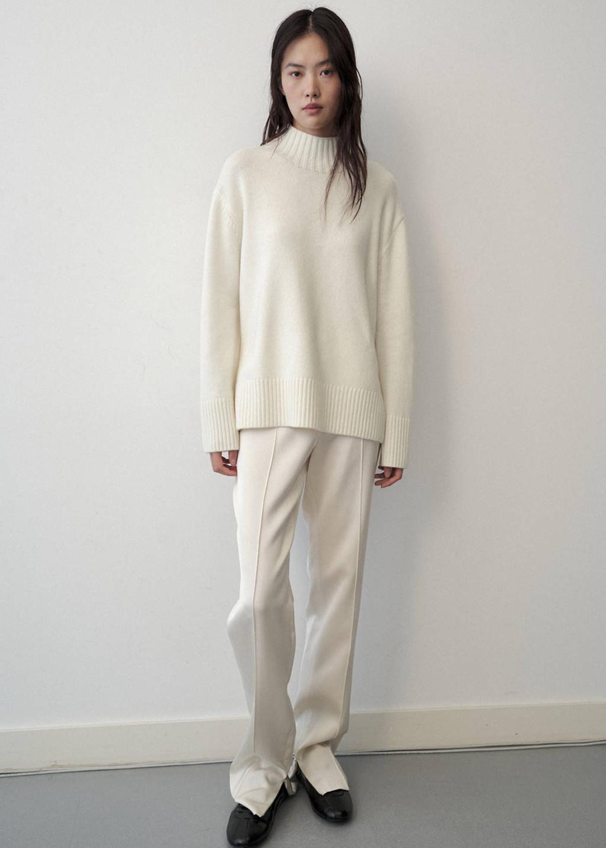 Pull col roulé en laine