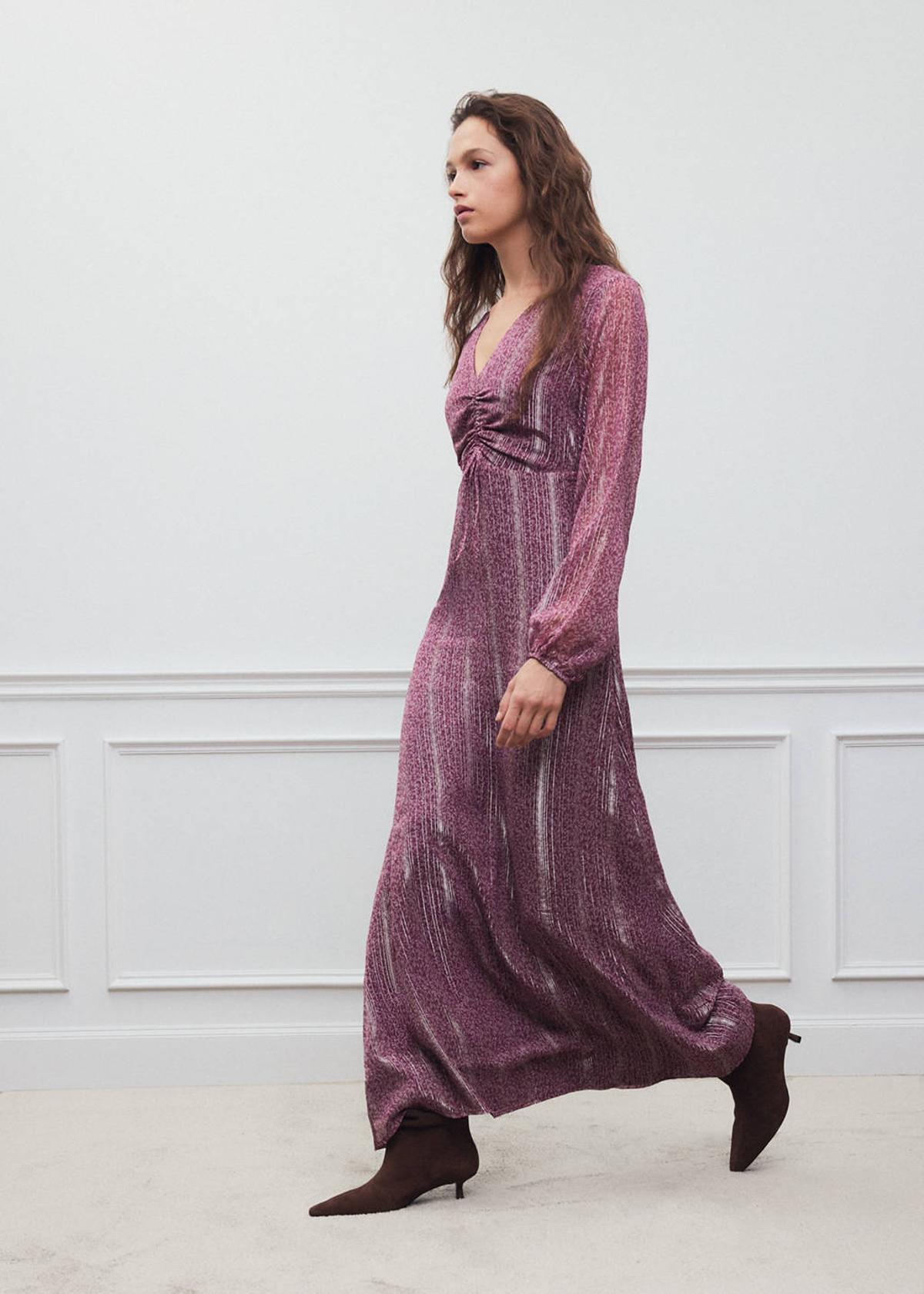 Robe imprimée lurex