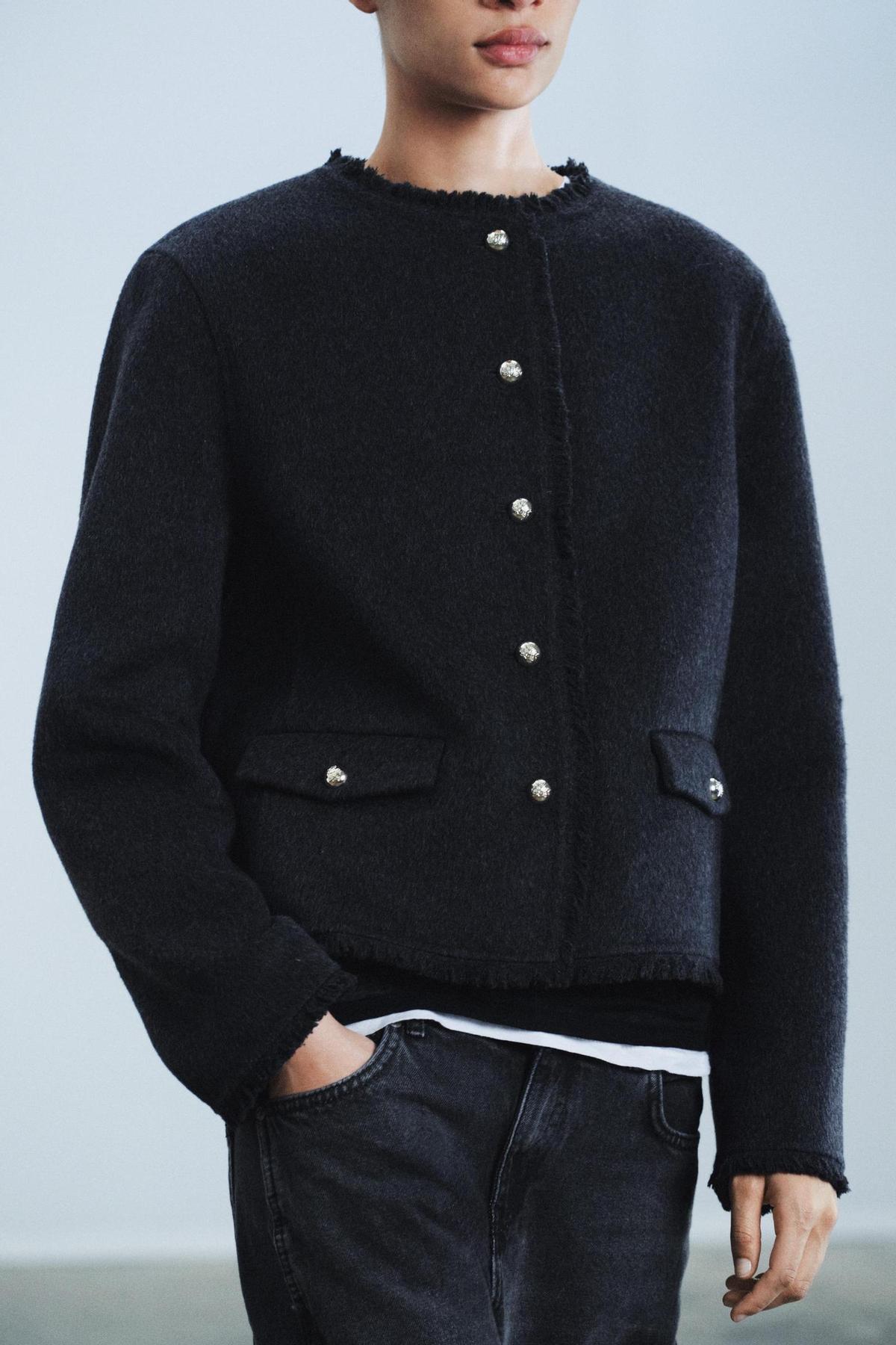 Blazer large en laine