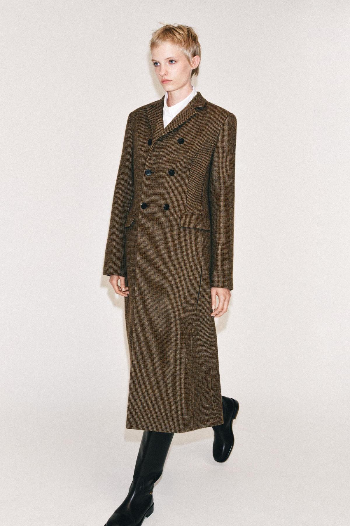 Manteau à carreaux 100% laine