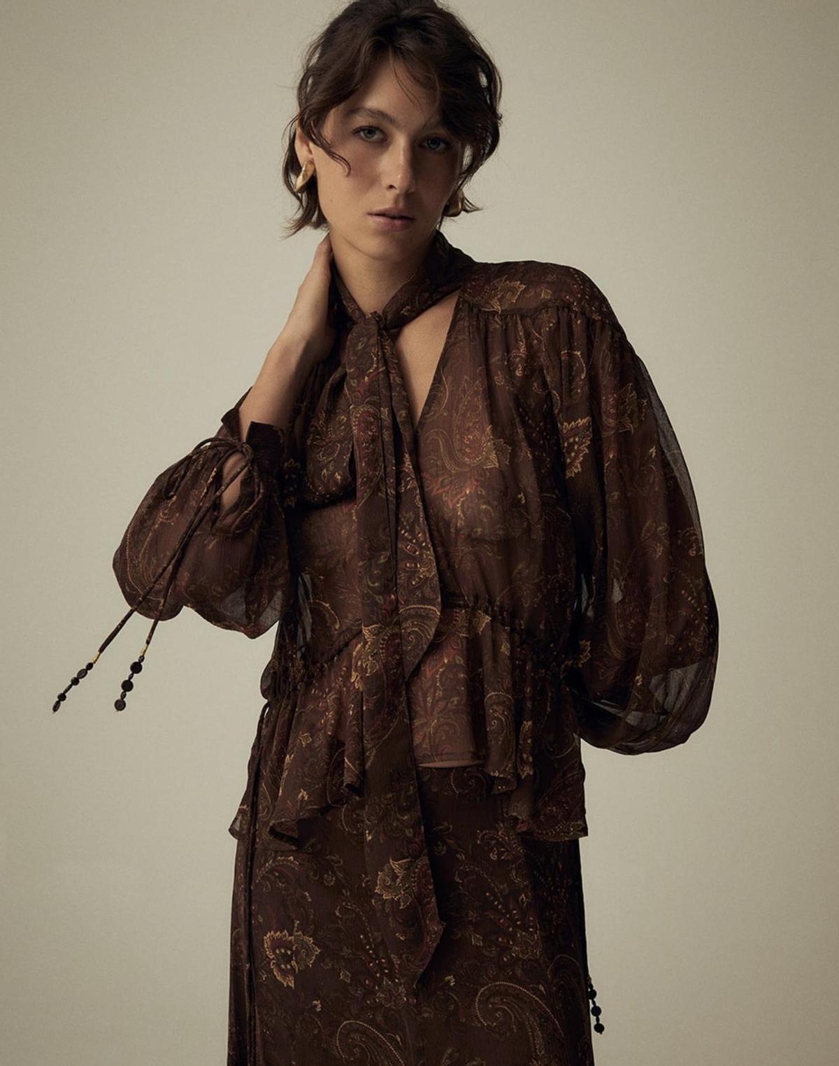 Blouse imprimée bohème