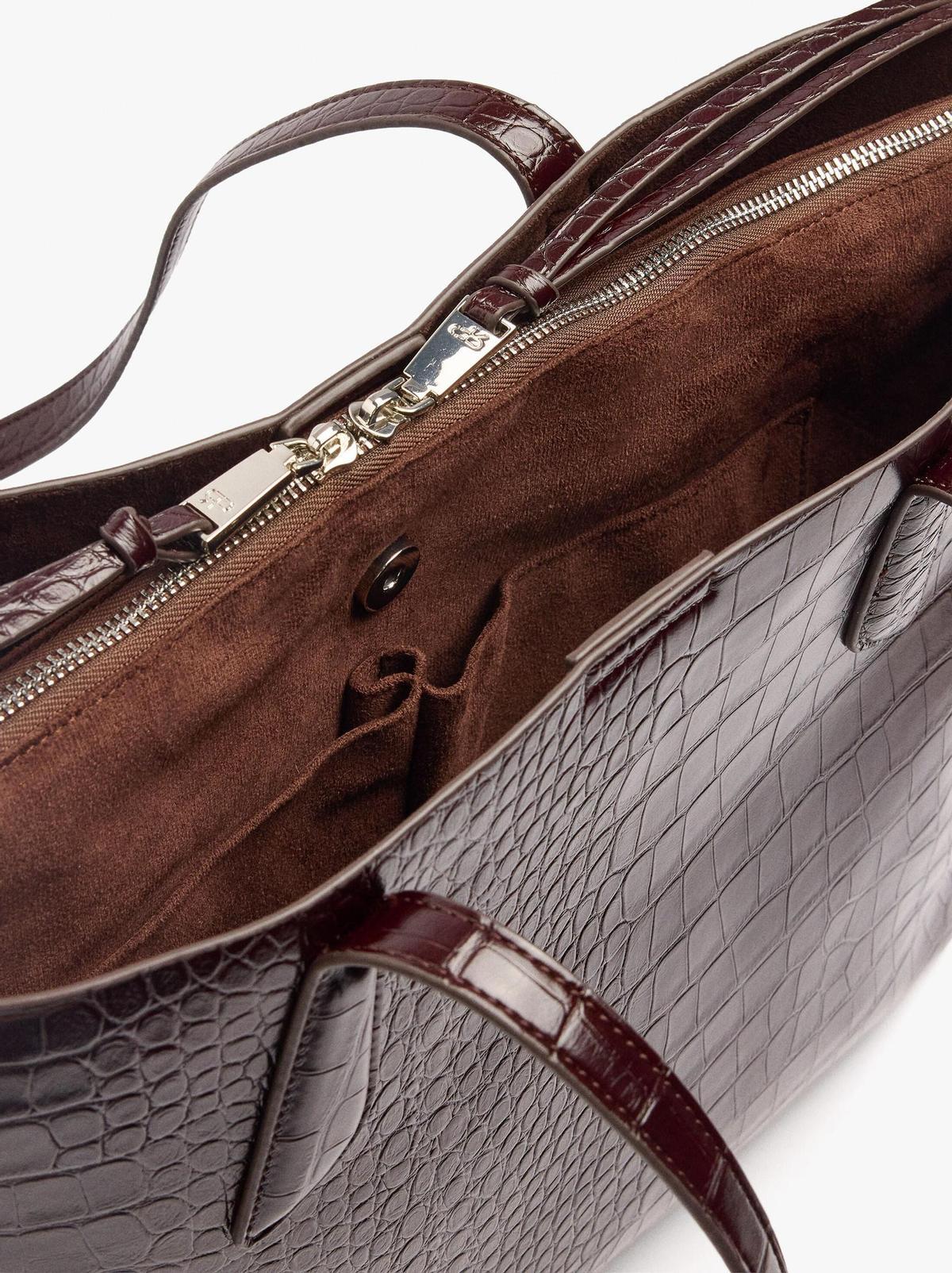 Sac cabas marron pour ordinateur portable