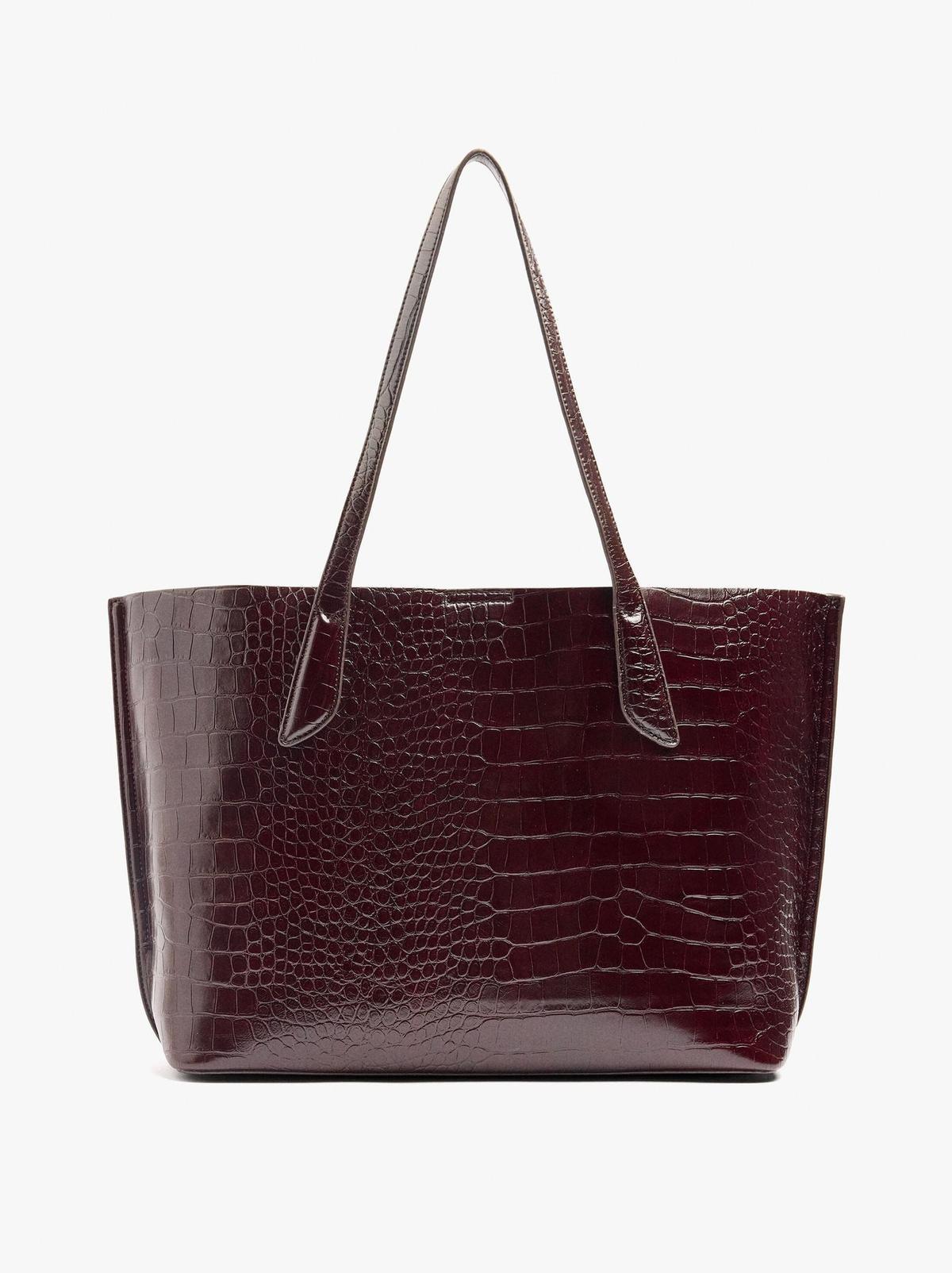 Sac cabas marron 'imprimé animal'