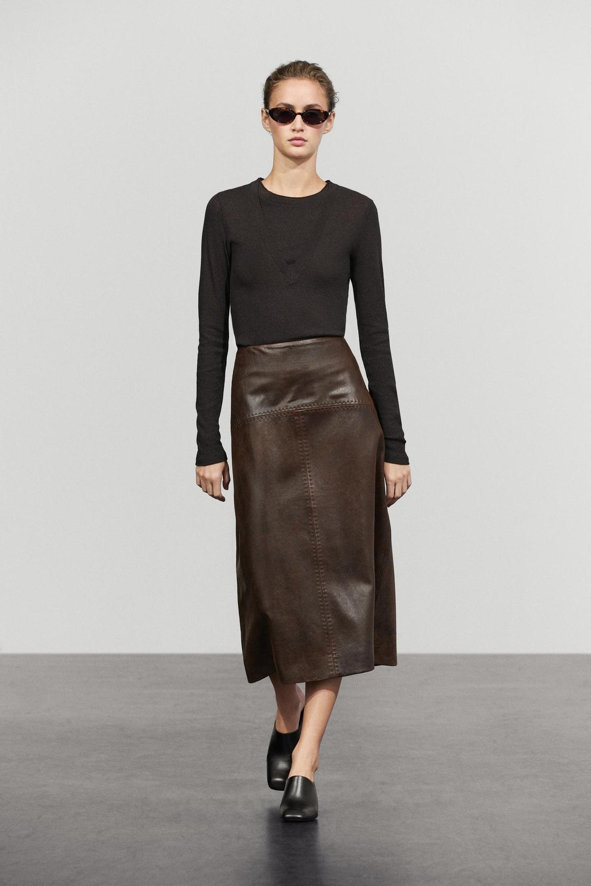 Jupe mi-longue Massimo Dutti