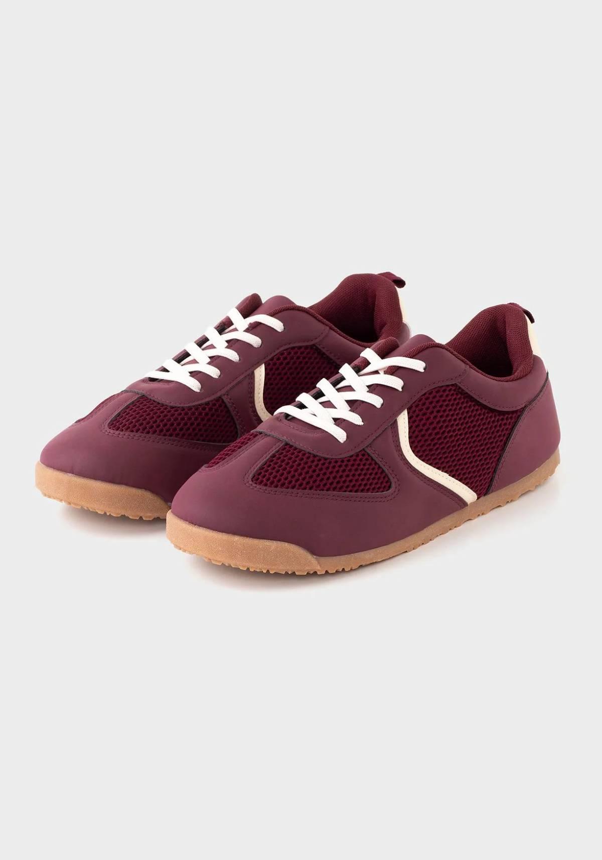 Baskets pieds nus aubergine