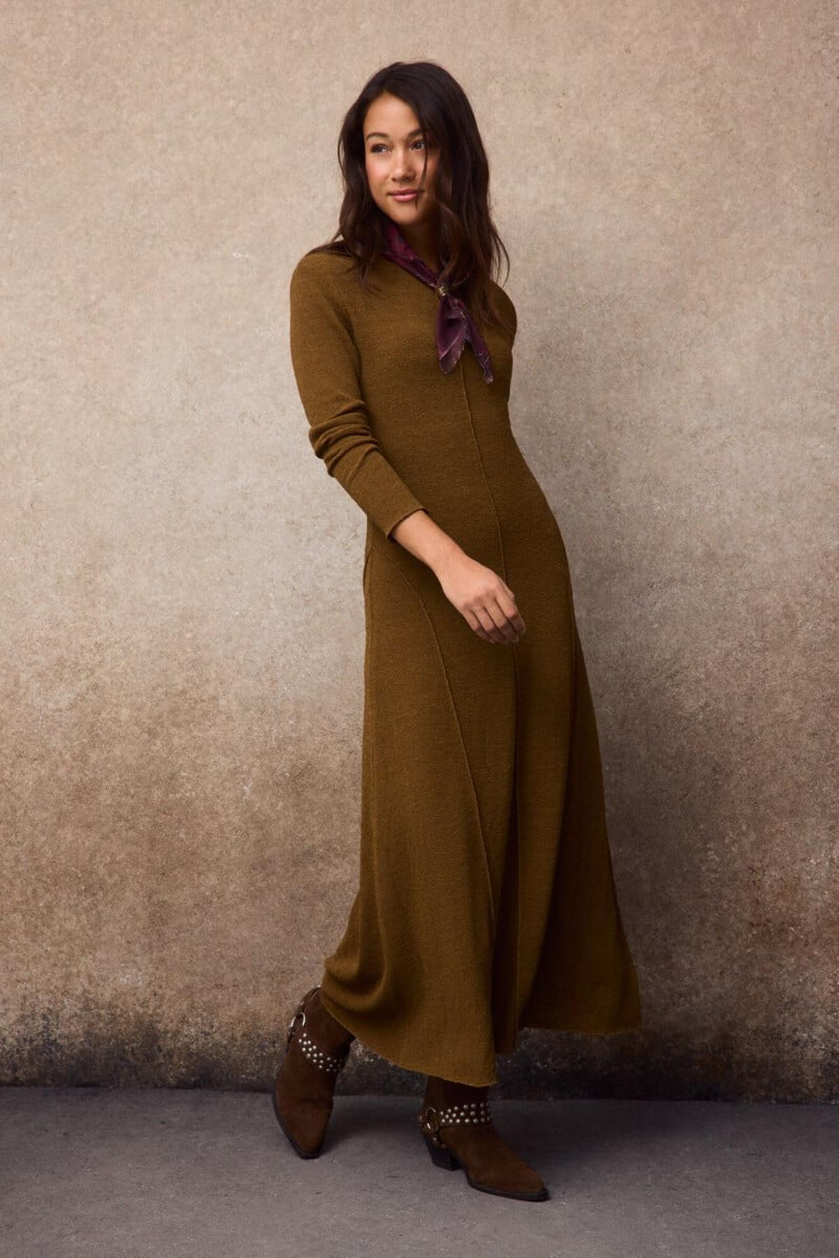 Robe en tricot rustique