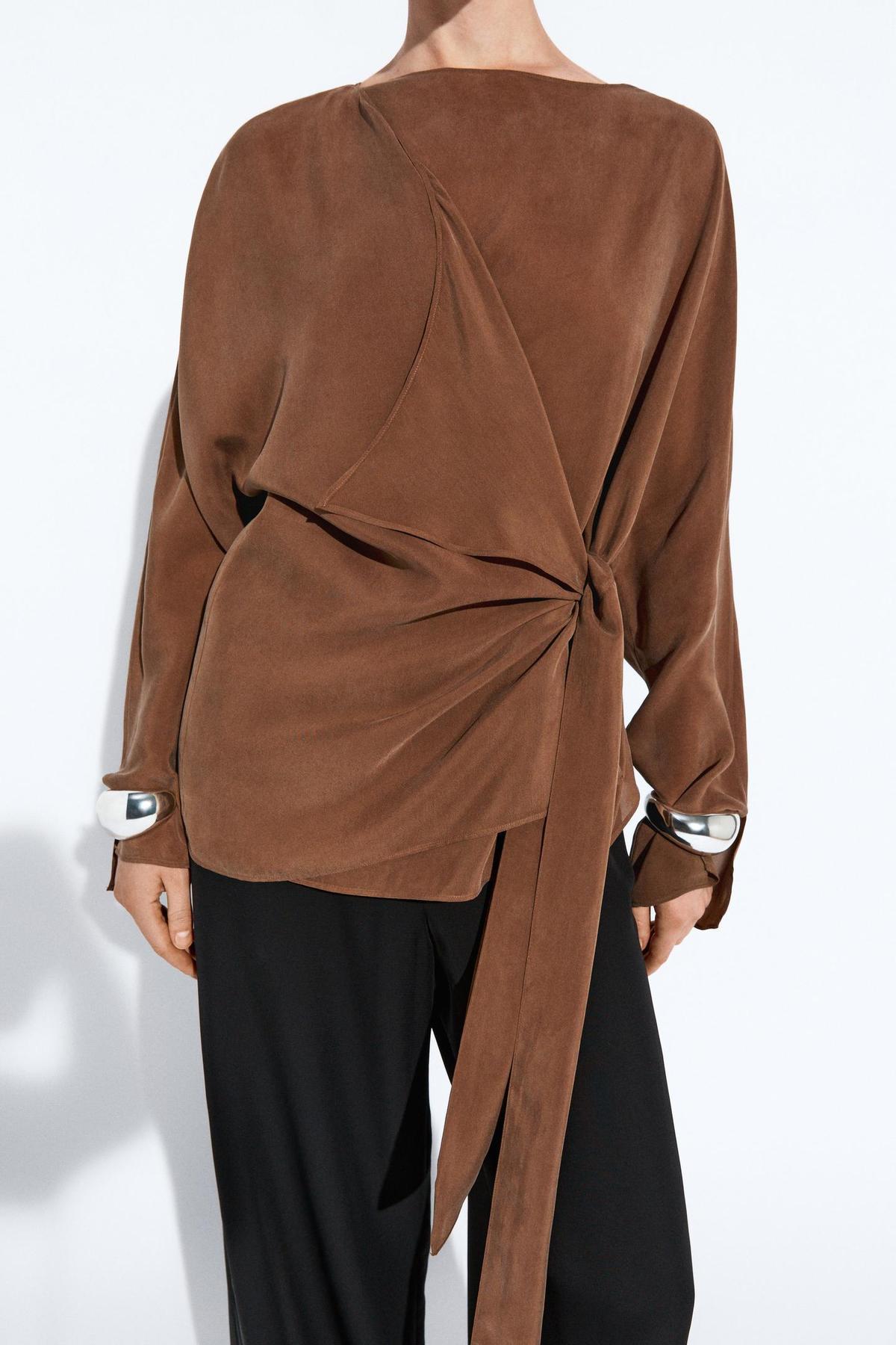 Blouse kimono à nœud