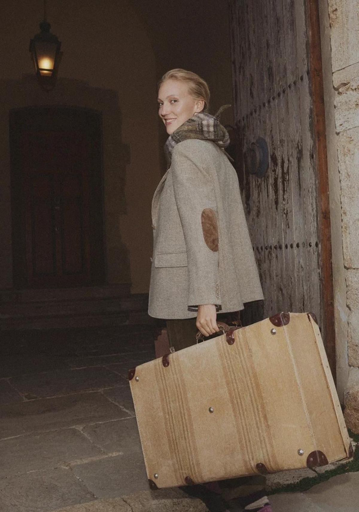 Blazer en laine style rustique