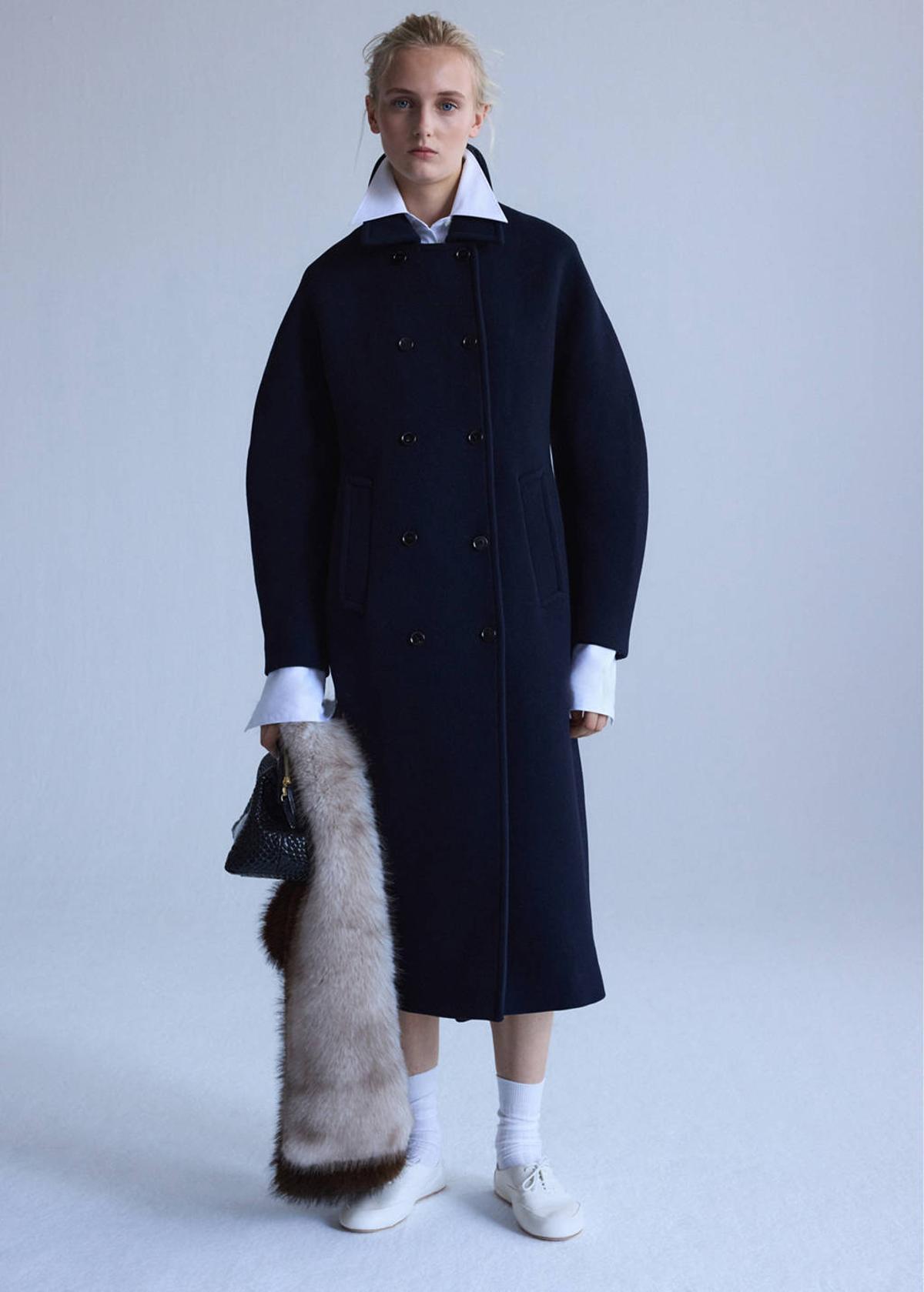 Manteau en laine homme bleu