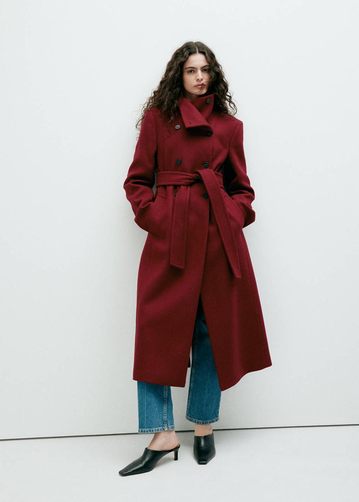 Manteau en laine Manteco à col cheminée