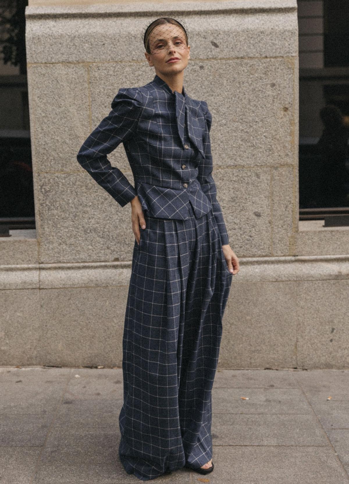 Ensemble veste et pantalon à carreaux