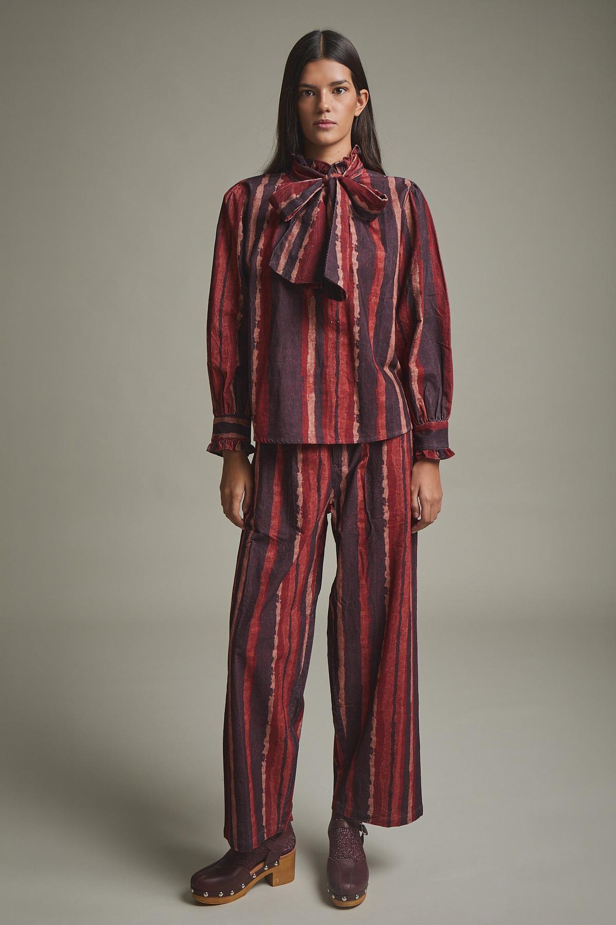 Ensemble imprimé rayé tie-dye