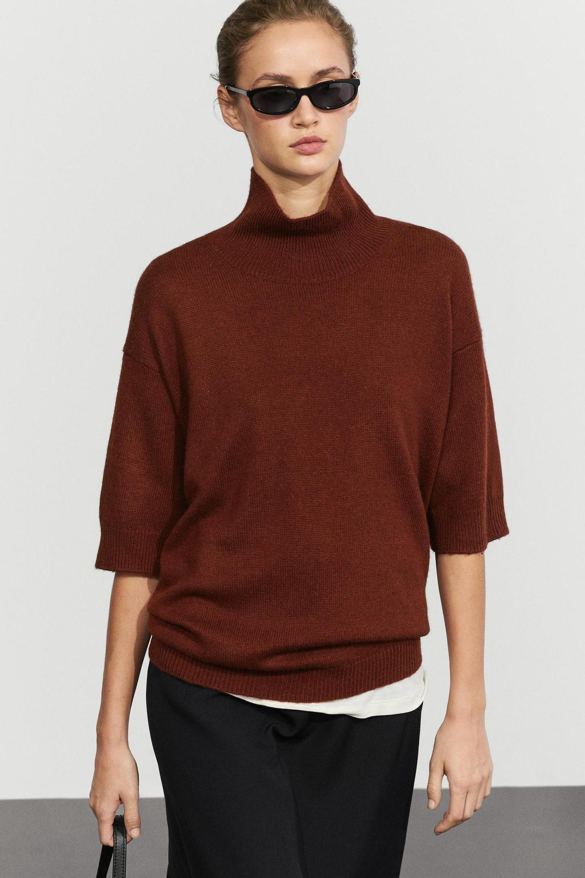 Pull en maille bordeaux Perkins