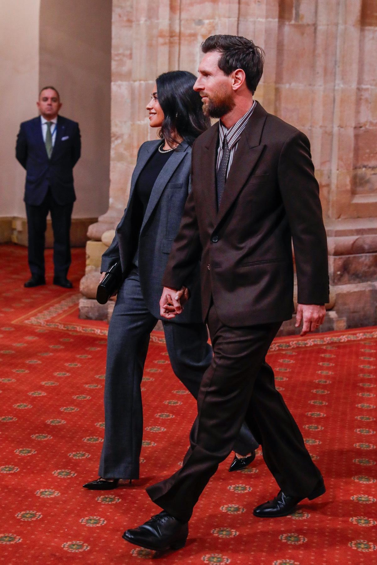 Antonela Roccuzzo et Leo Messi avant la cérémonie des Prix Princesse des Asturies 2026