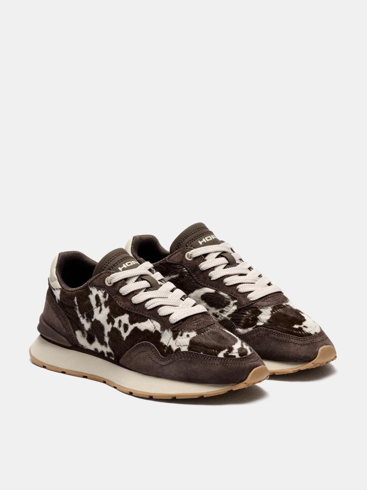 Baskets City en vache marron