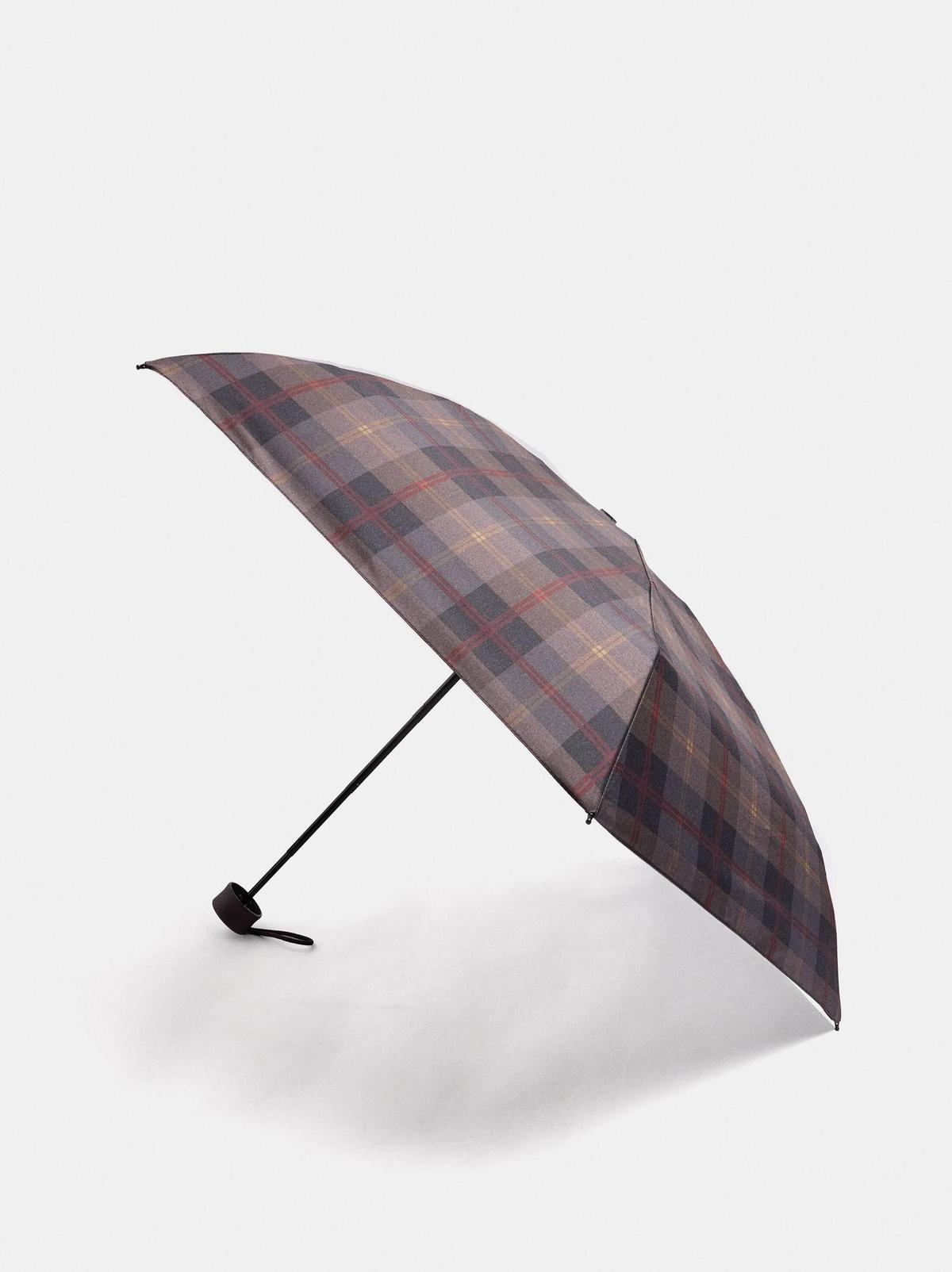 Petit parapluie imprimé à carreaux