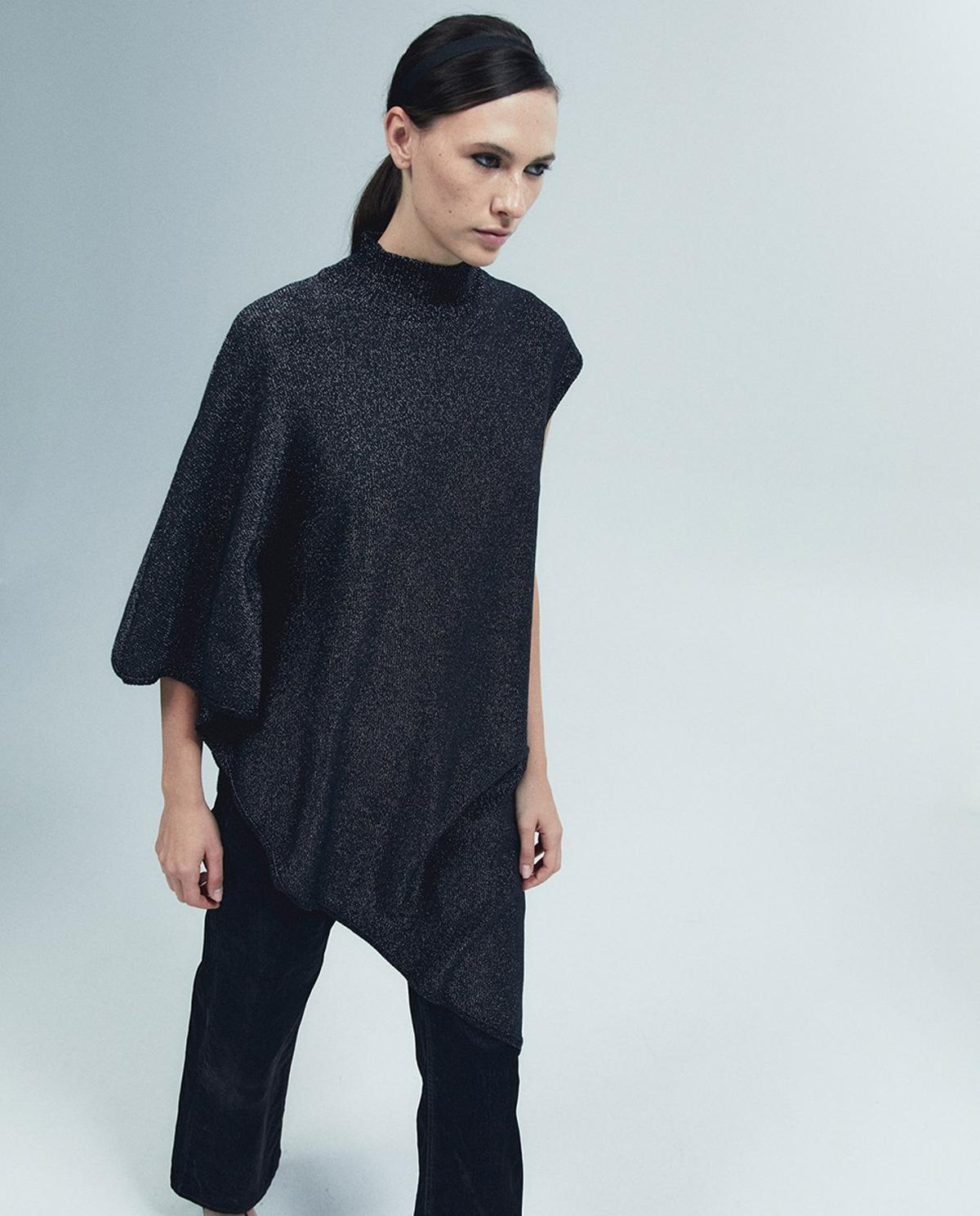 Pull en maille asymétrique brillant