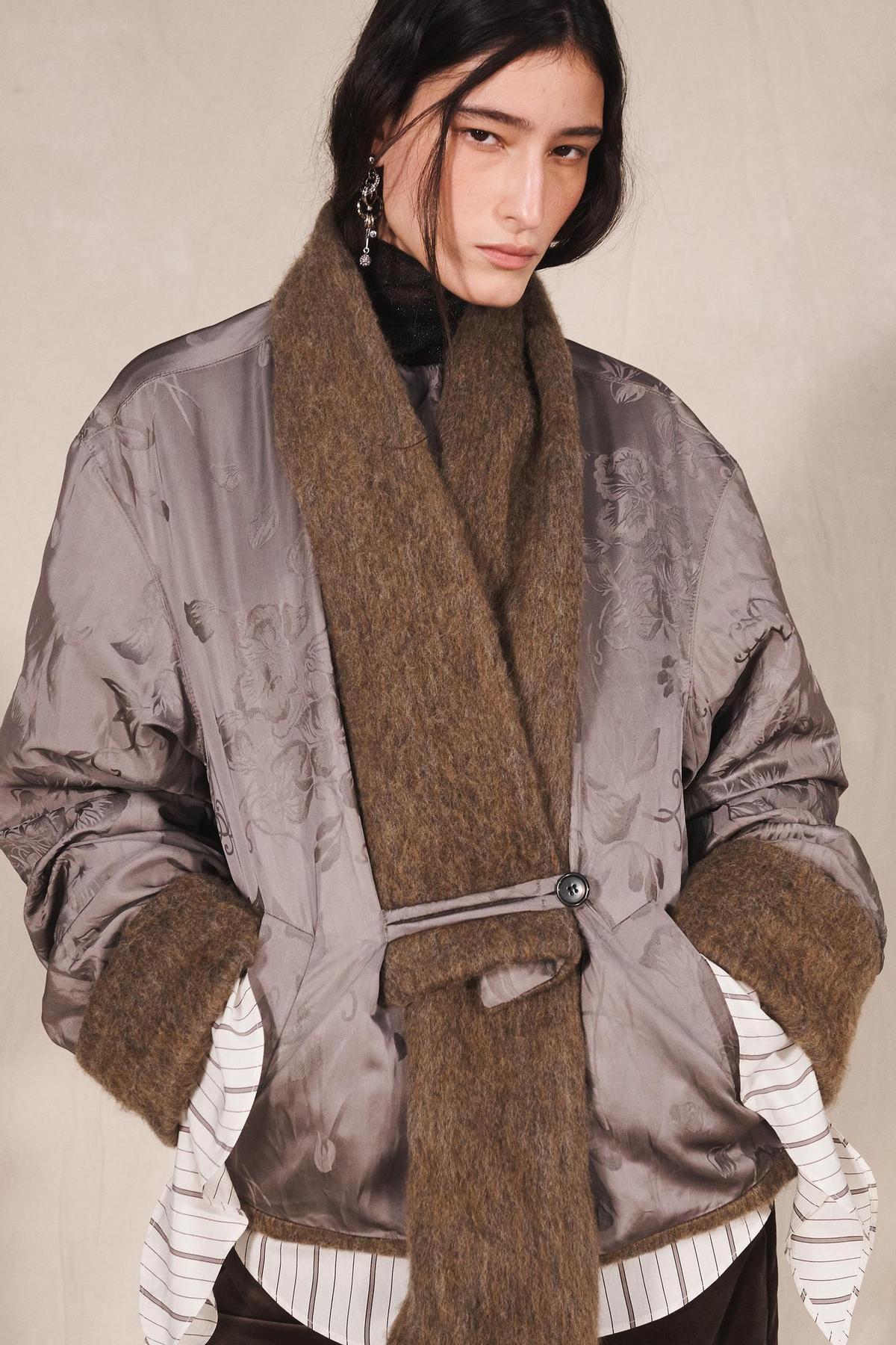 Écharpe portefeuille réversible en jacquard