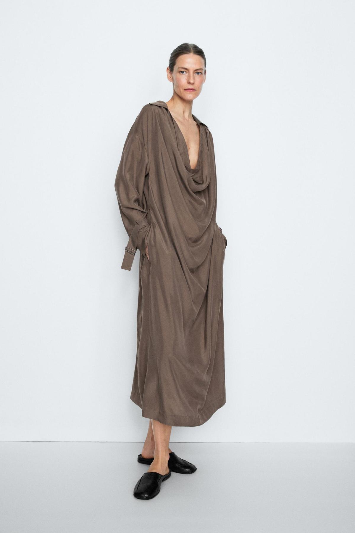 Robe trench drapée