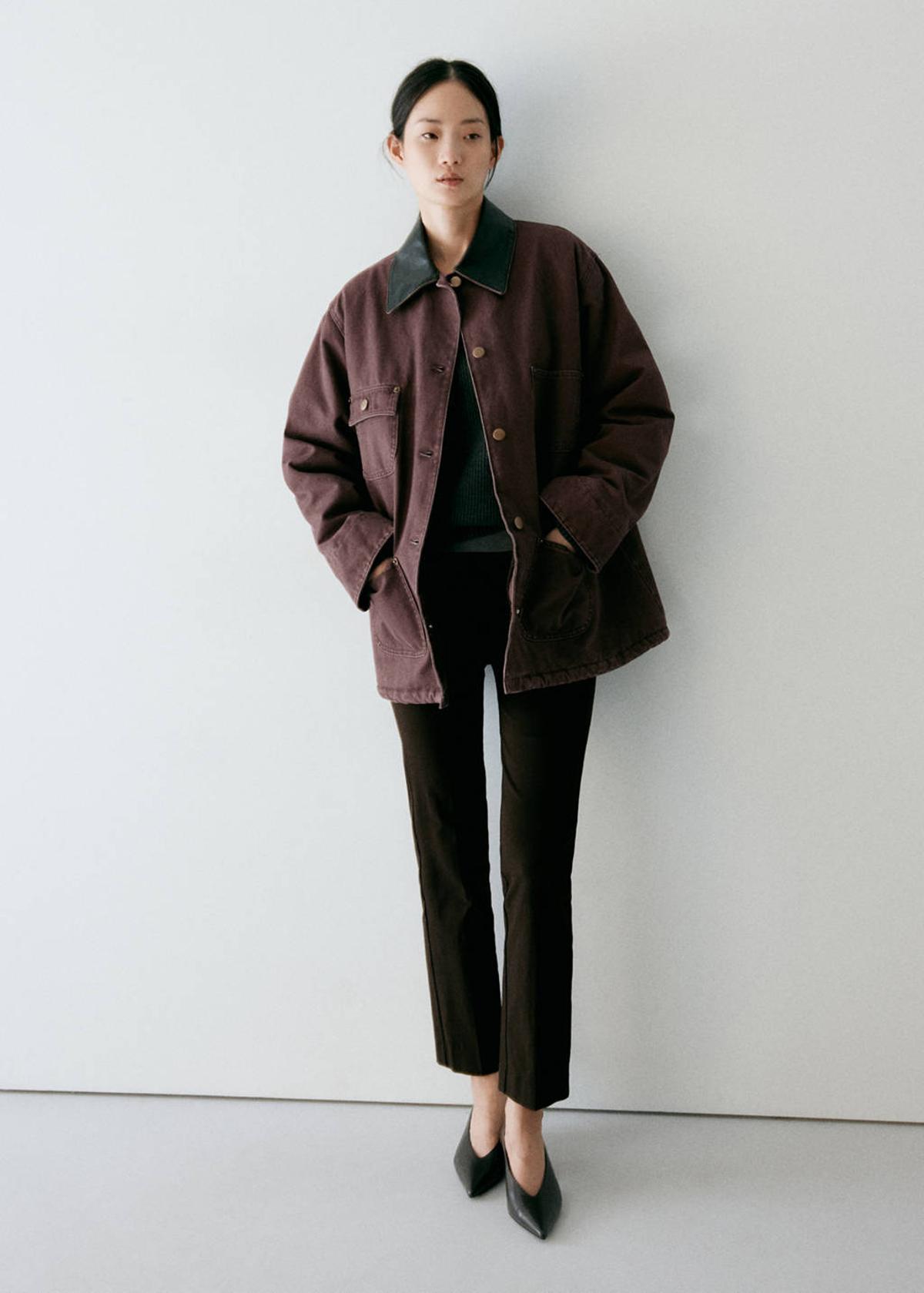 Parka cirée bordeaux
