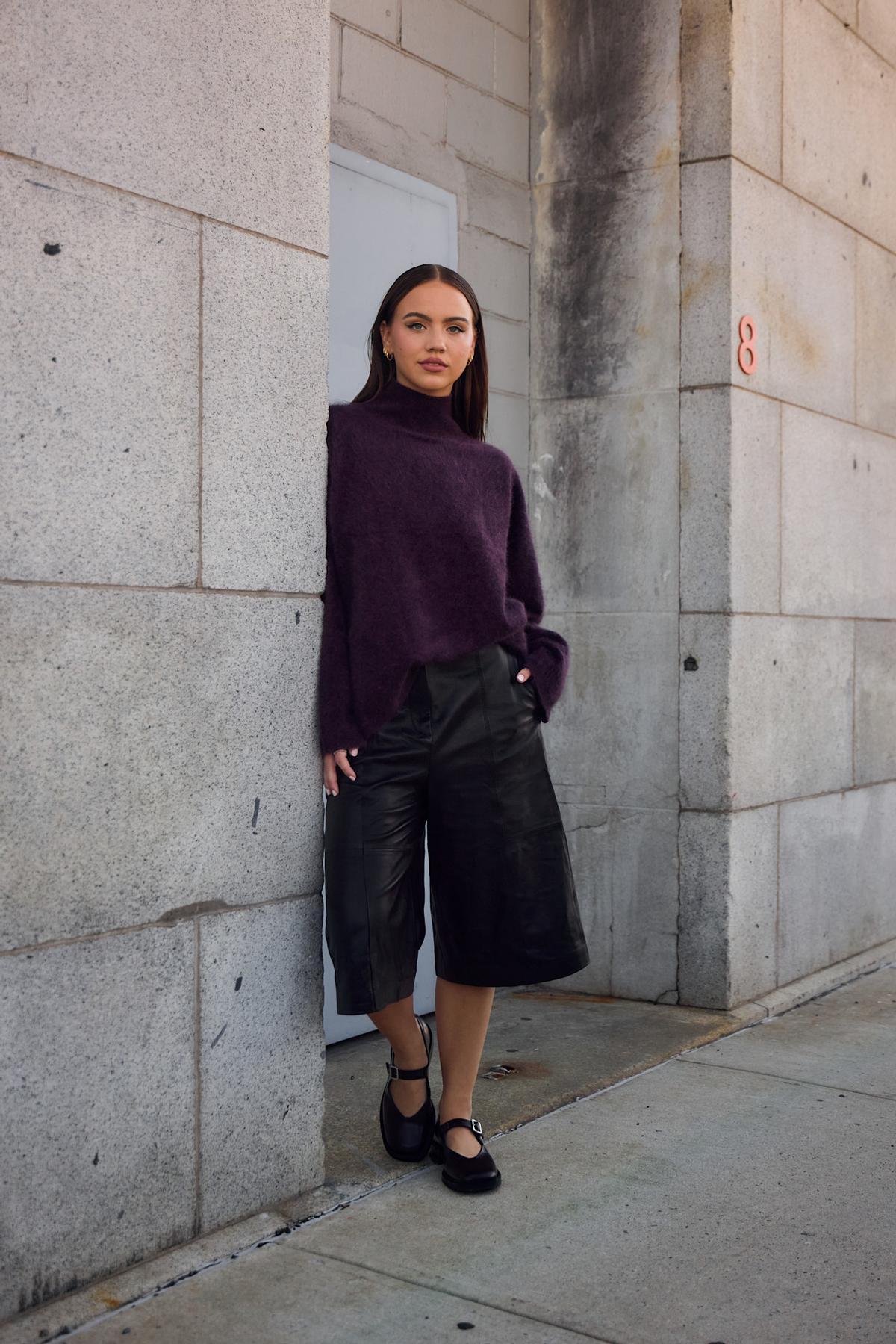 Look street style new-yorkais avec des ballerines noires