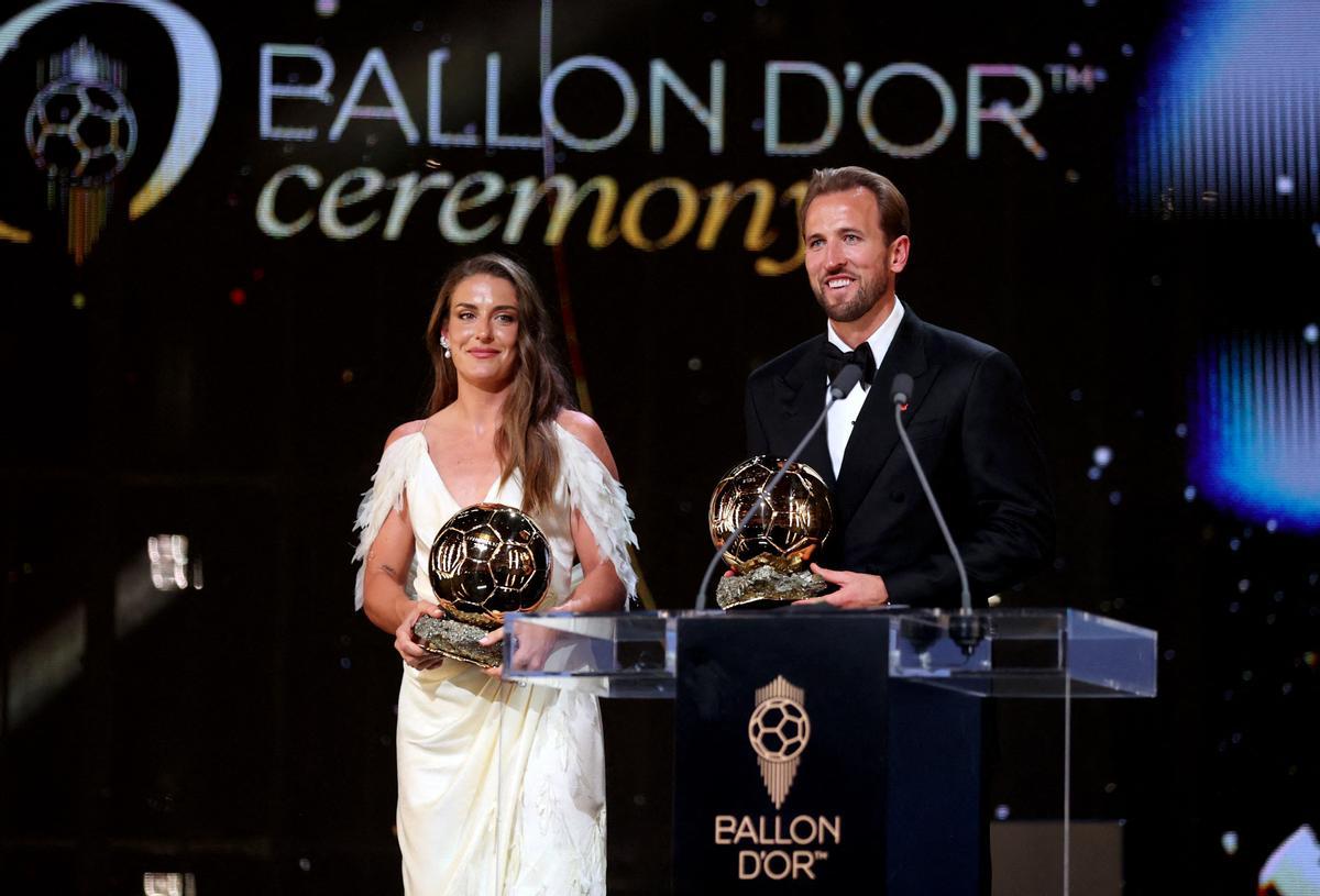 Alexia Putellas et Hatty Kane, vainqueurs du Ballon d'Or féminin et masculin en 2026.