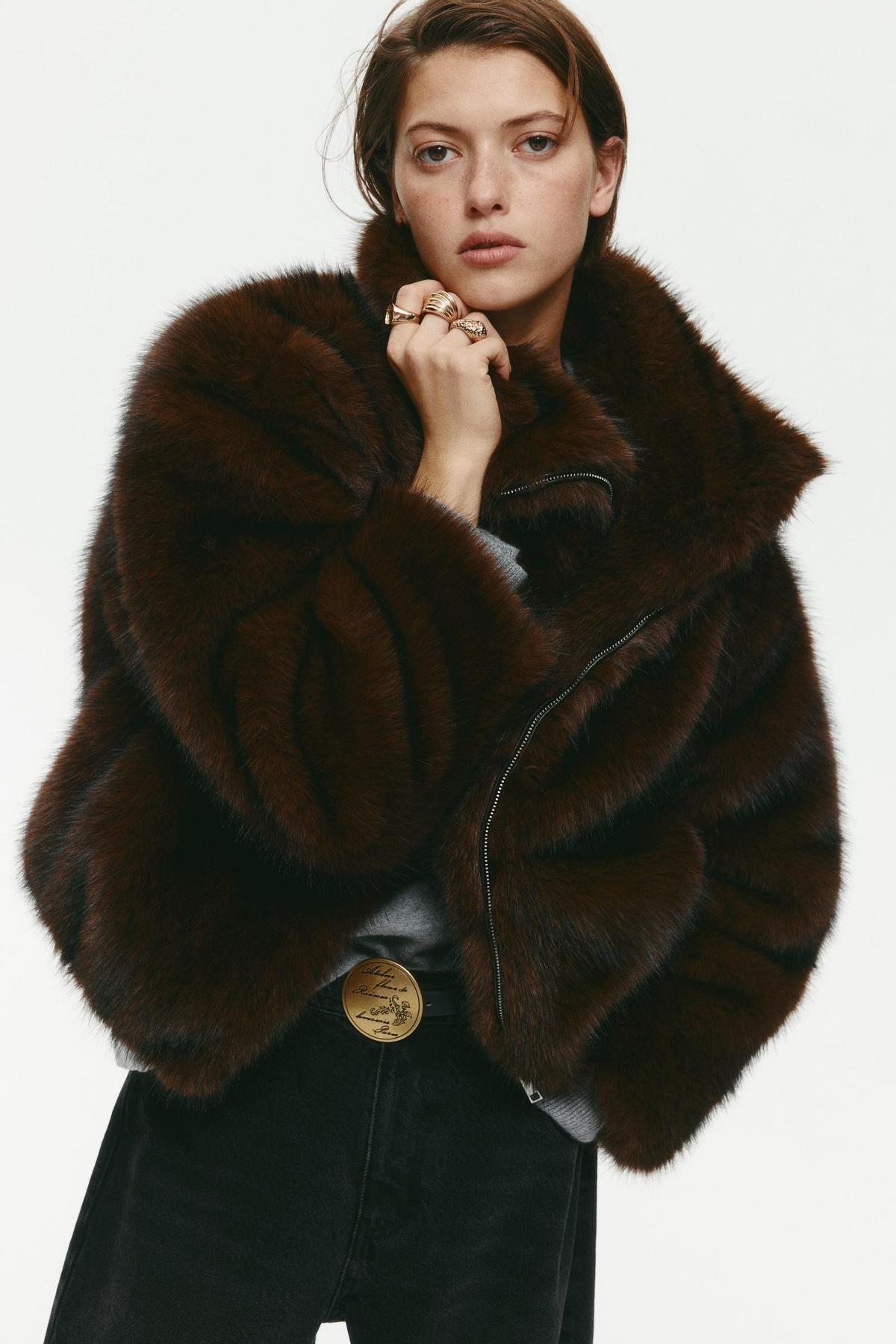 Veste effet fourrure
