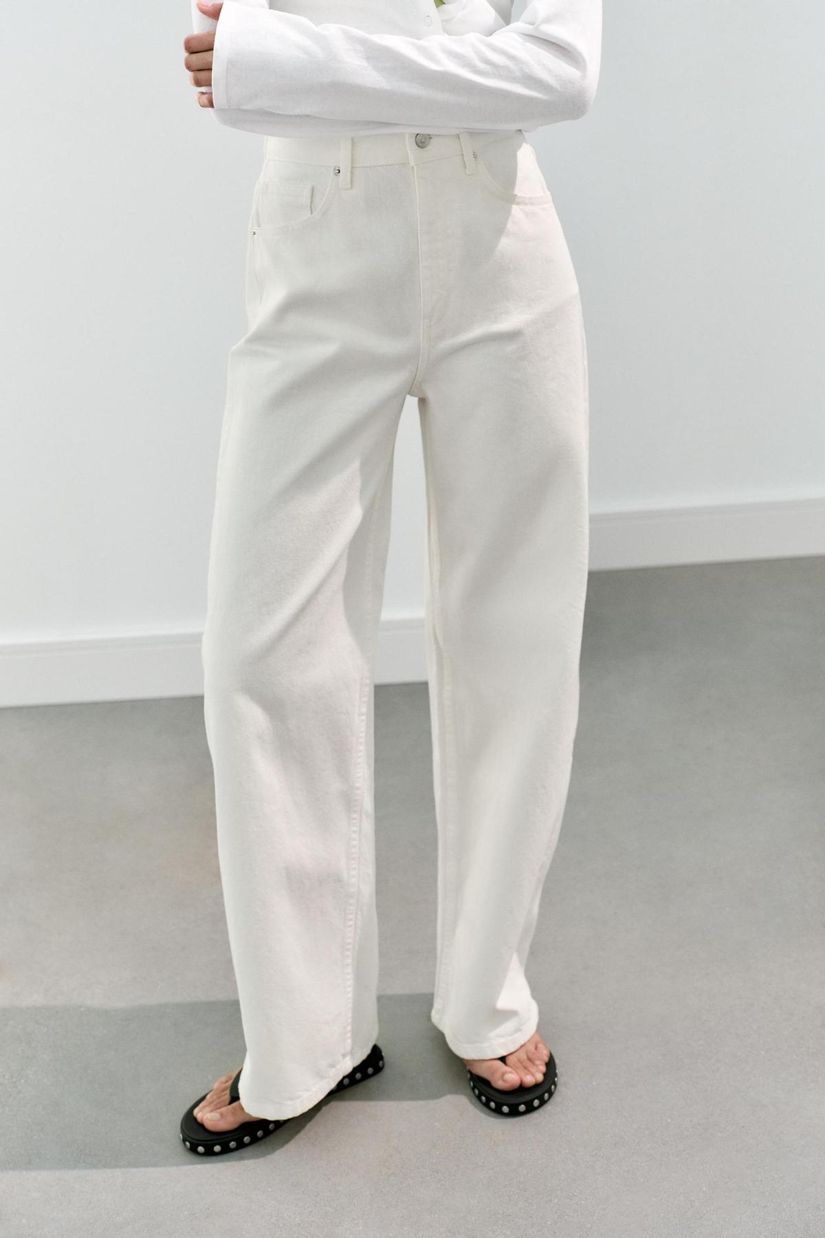 Jean large blanc